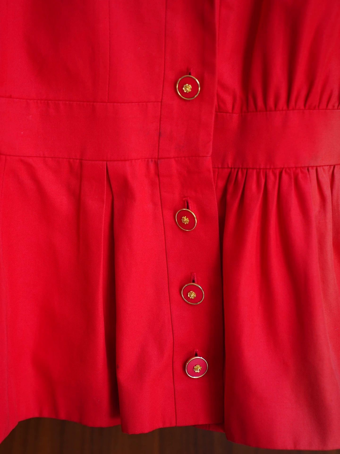 Chanel Chanel Vintage Red Cotton Suit Skirt Set Women S/M Size S / US 4 / IT 40 - 8 Thumbnail