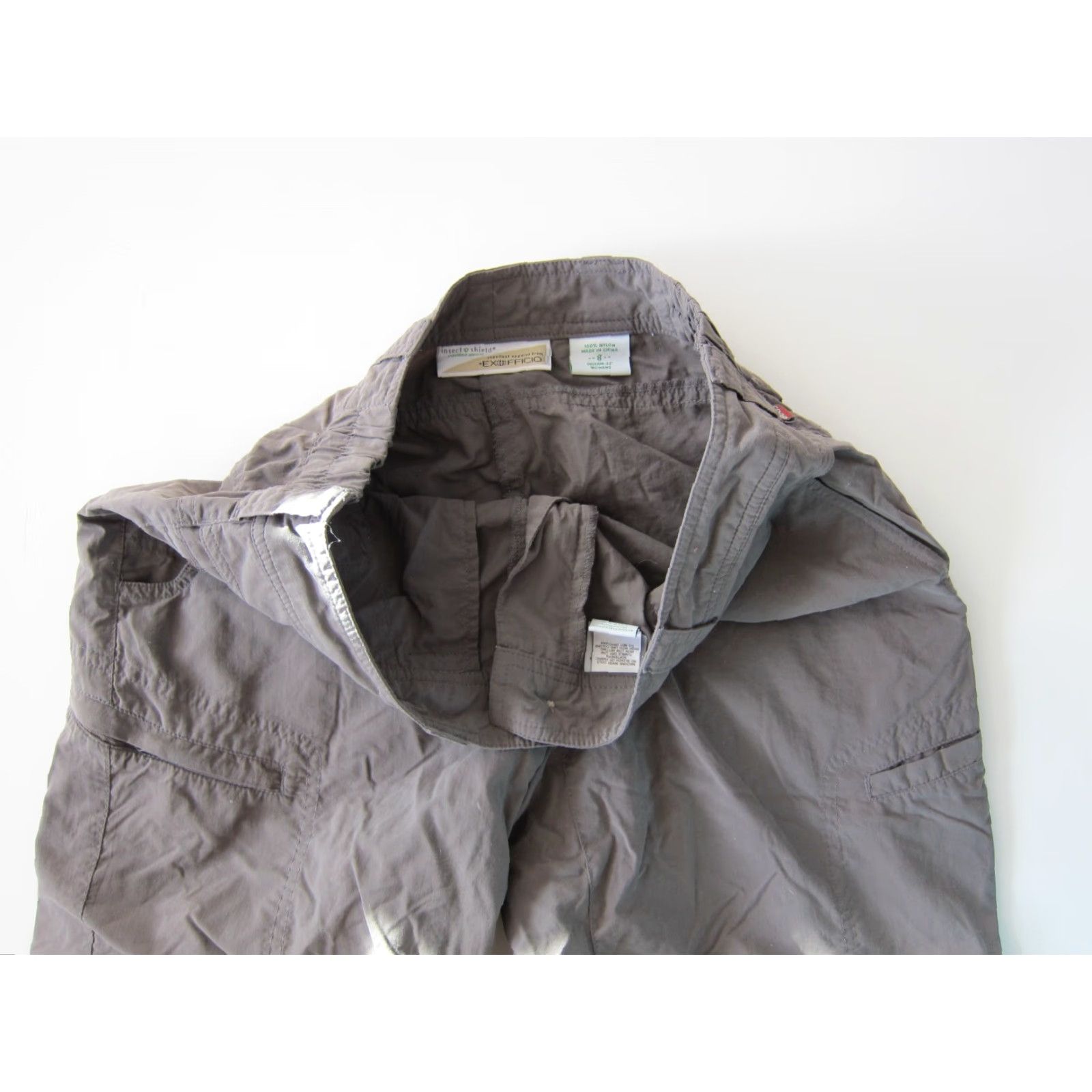 ExOfficio Exofficio Insect Shield Grey Nylon Travel Camp Zip Off Leg Cargo Pant 8 Size 30" / US 8 / IT 44 - 7 Thumbnail