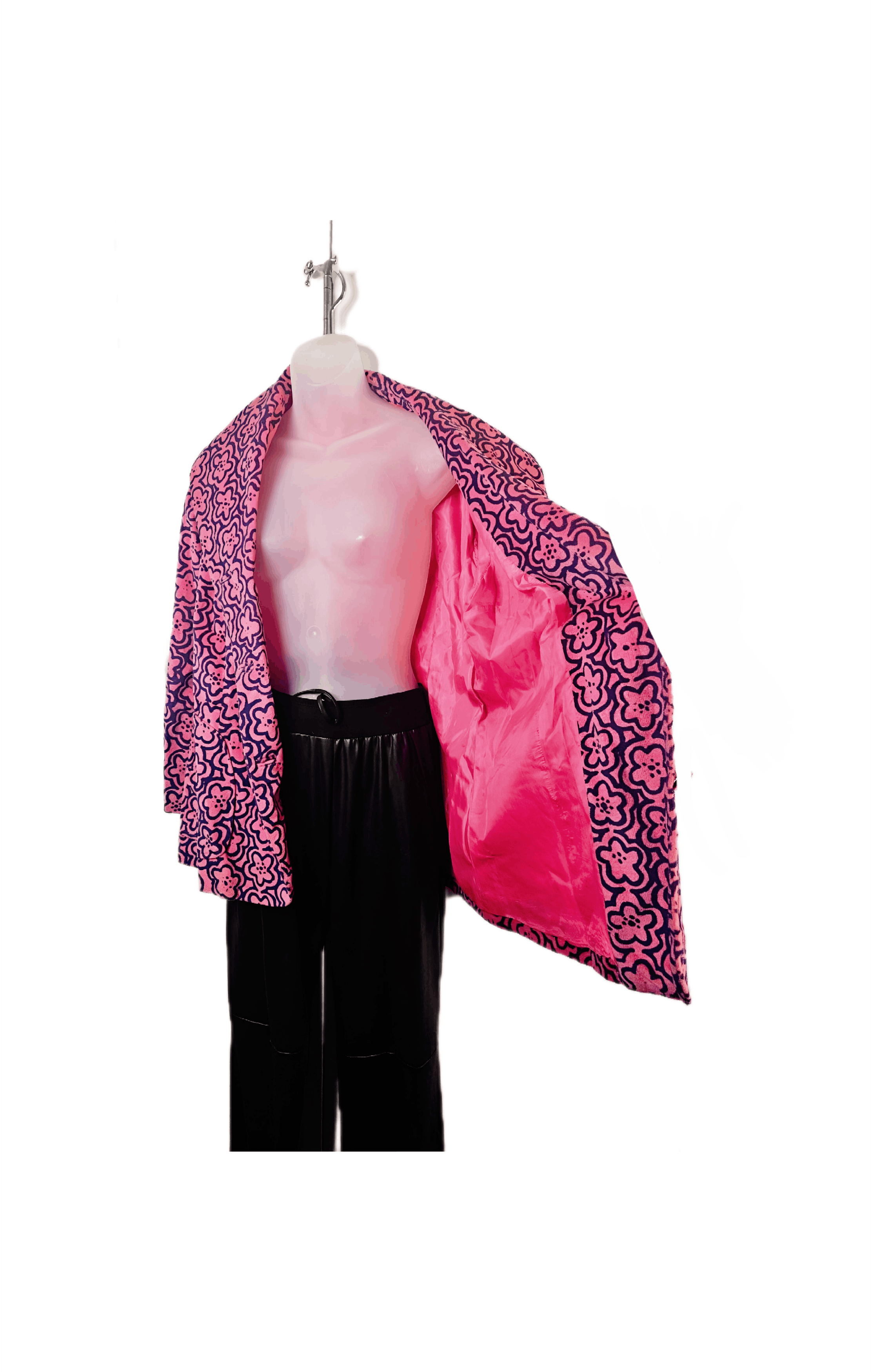 Other 1960S MOD PINK VELVET BLAZER Size L / US 10 / IT 46 - 6 Thumbnail