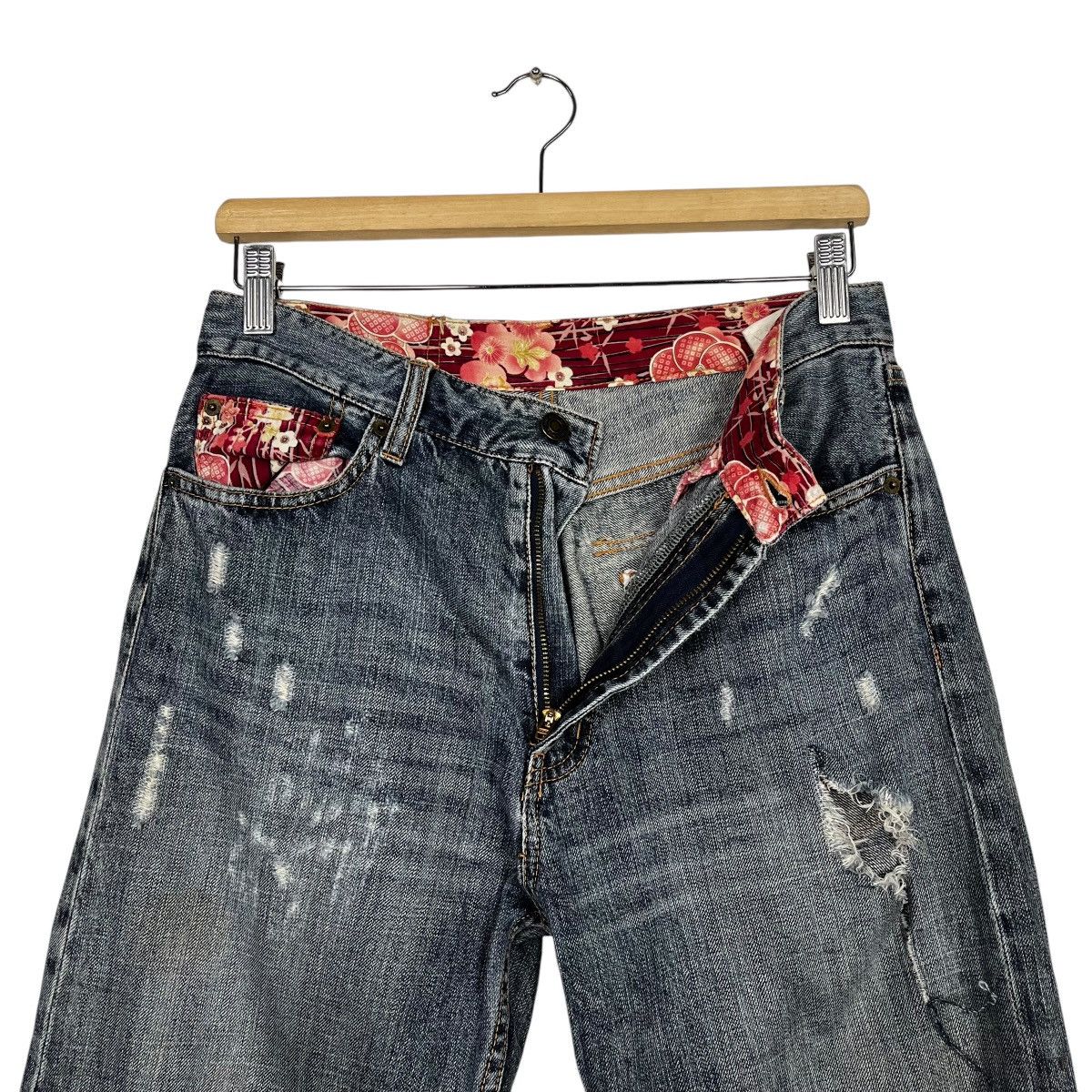 Japanese Brand Vintage Japanese Designer Distressed Denim Jeans Size 30" / US 8 / IT 44 - 14 Thumbnail