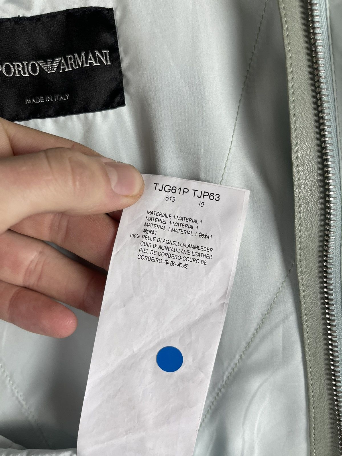 Emporio Armani Emporio Armani Leather Nylon Geometric Panel Jacket Size S / US 4 / IT 40 - 13 Thumbnail