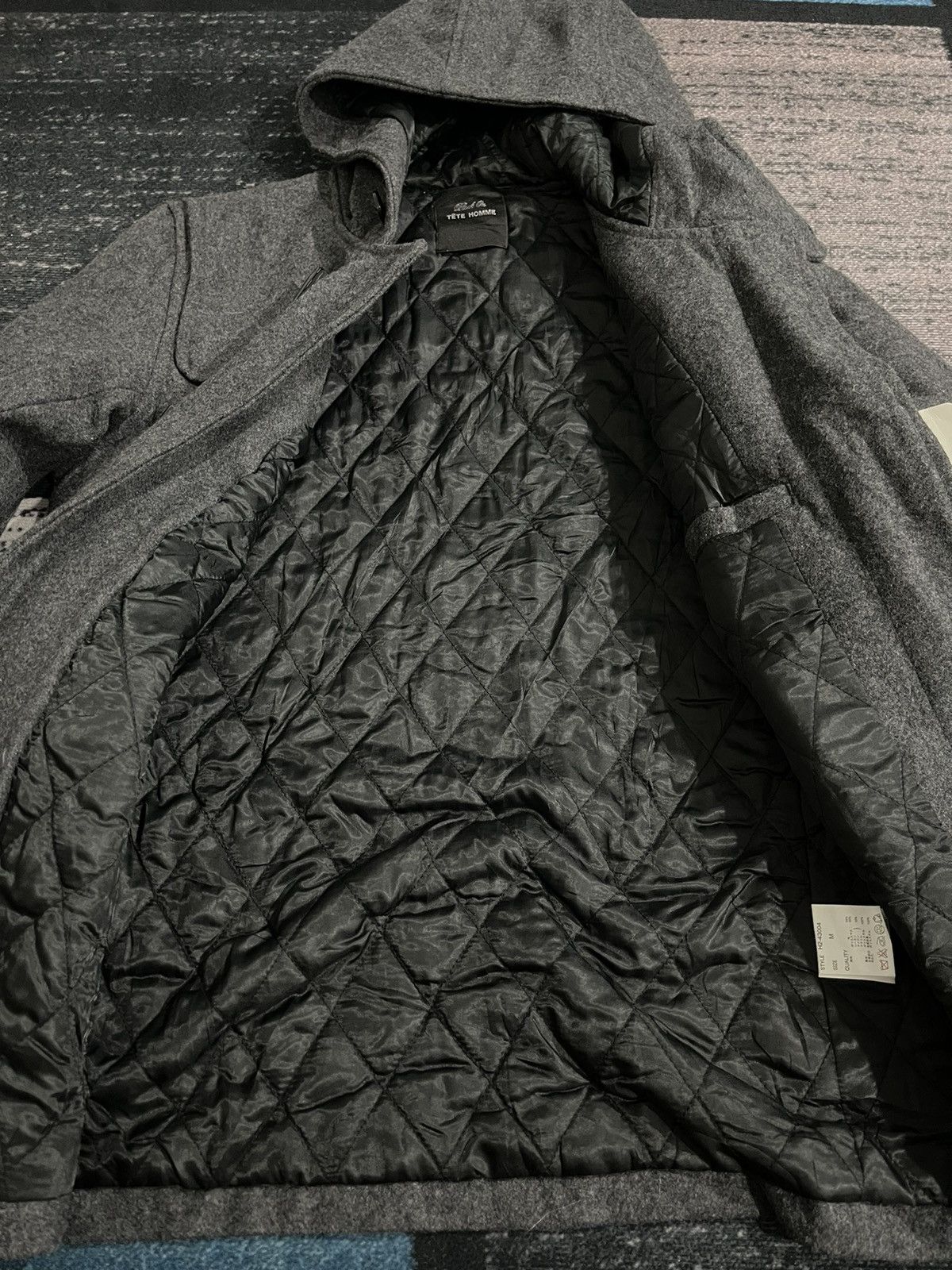 Issey Miyake Tete Homme Issey Miyake Duffle Wool Hoodie Jacket Size US M / EU 48-50 / 2 - 14 Thumbnail