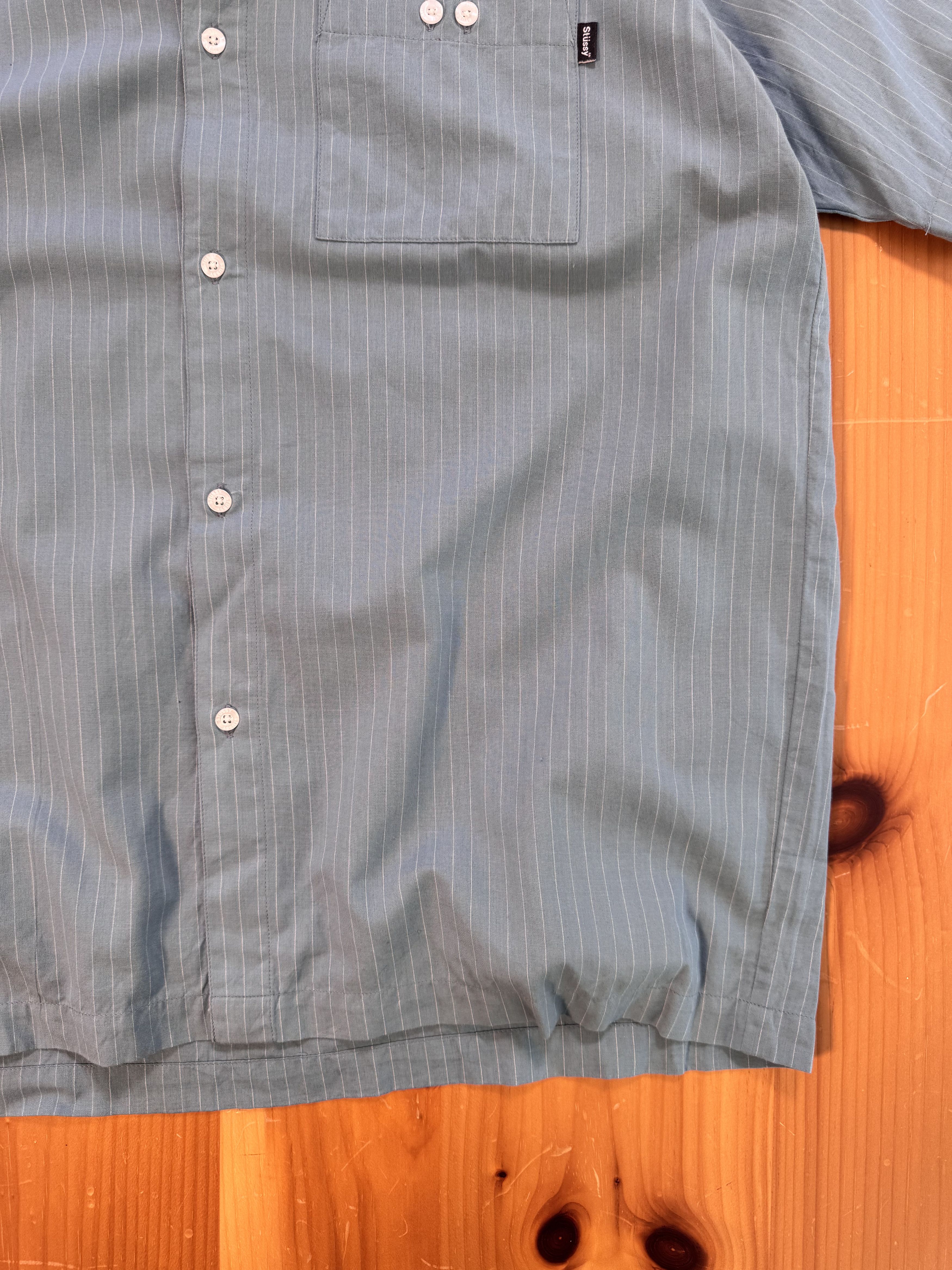 Stussy Vintage Stussy Pinstripe Shirt Size US L / EU 52-54 / 3 - 2 Thumbnail