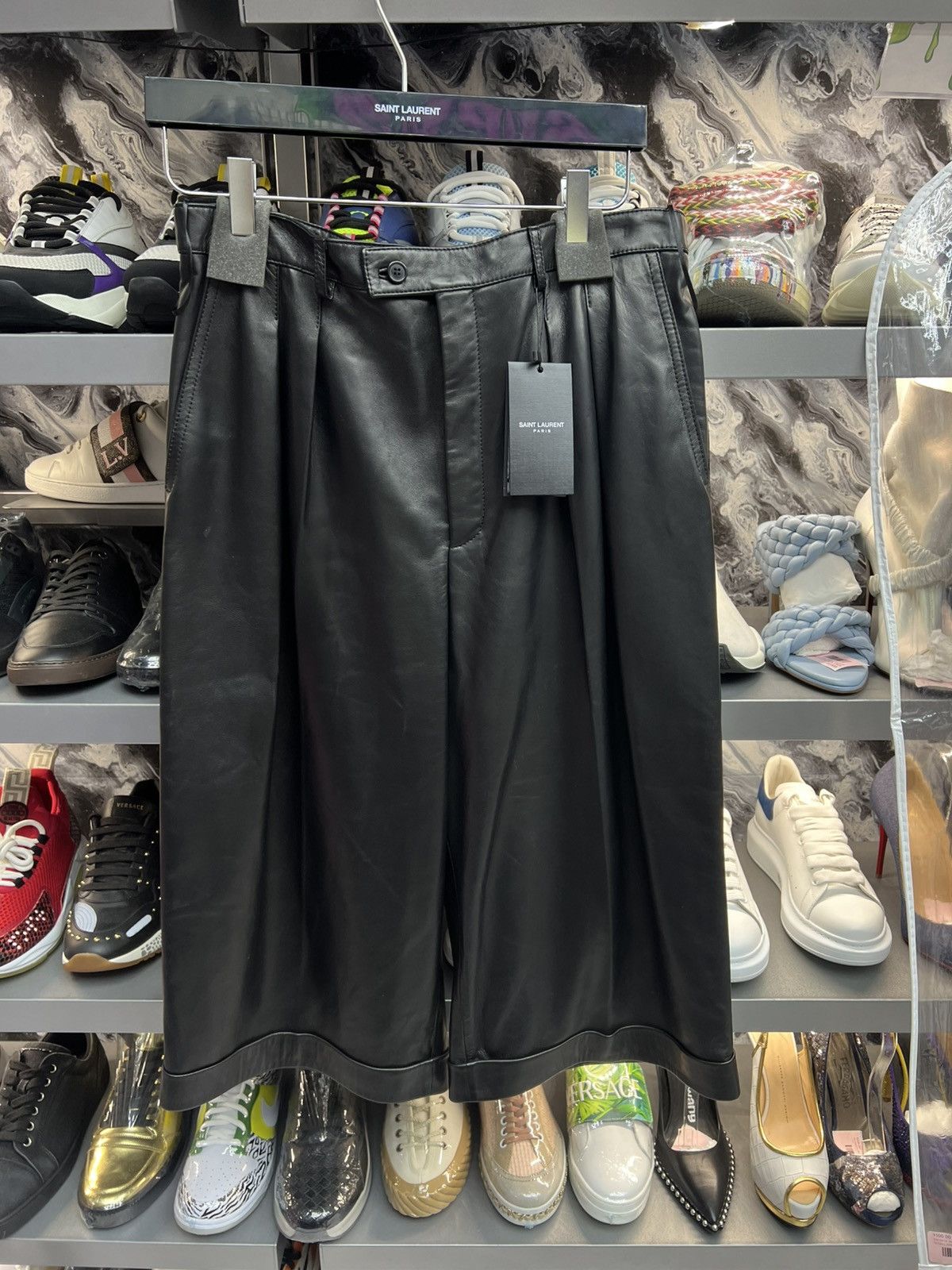 Saint Laurent Paris Saint Laurent Leather Mid Pants Size 30" / US 8 / IT 44 - 1 Thumbnail