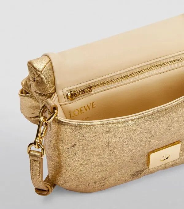 Loewe o1in1g0426 Size: OS/ Goya Mini Puffer Bag in Gold Size ONE SIZE - 4 Thumbnail