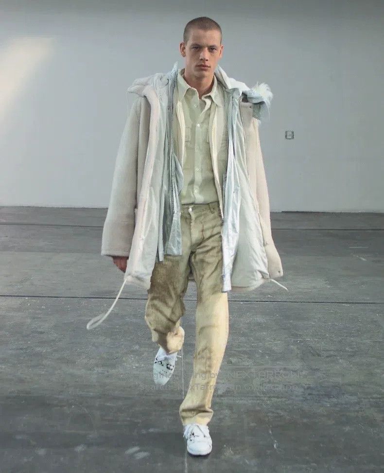 Helmut Lang Helmut Lang 1998, Burned, Denim Jeans Size US 30 / EU 46 - 2 Thumbnail