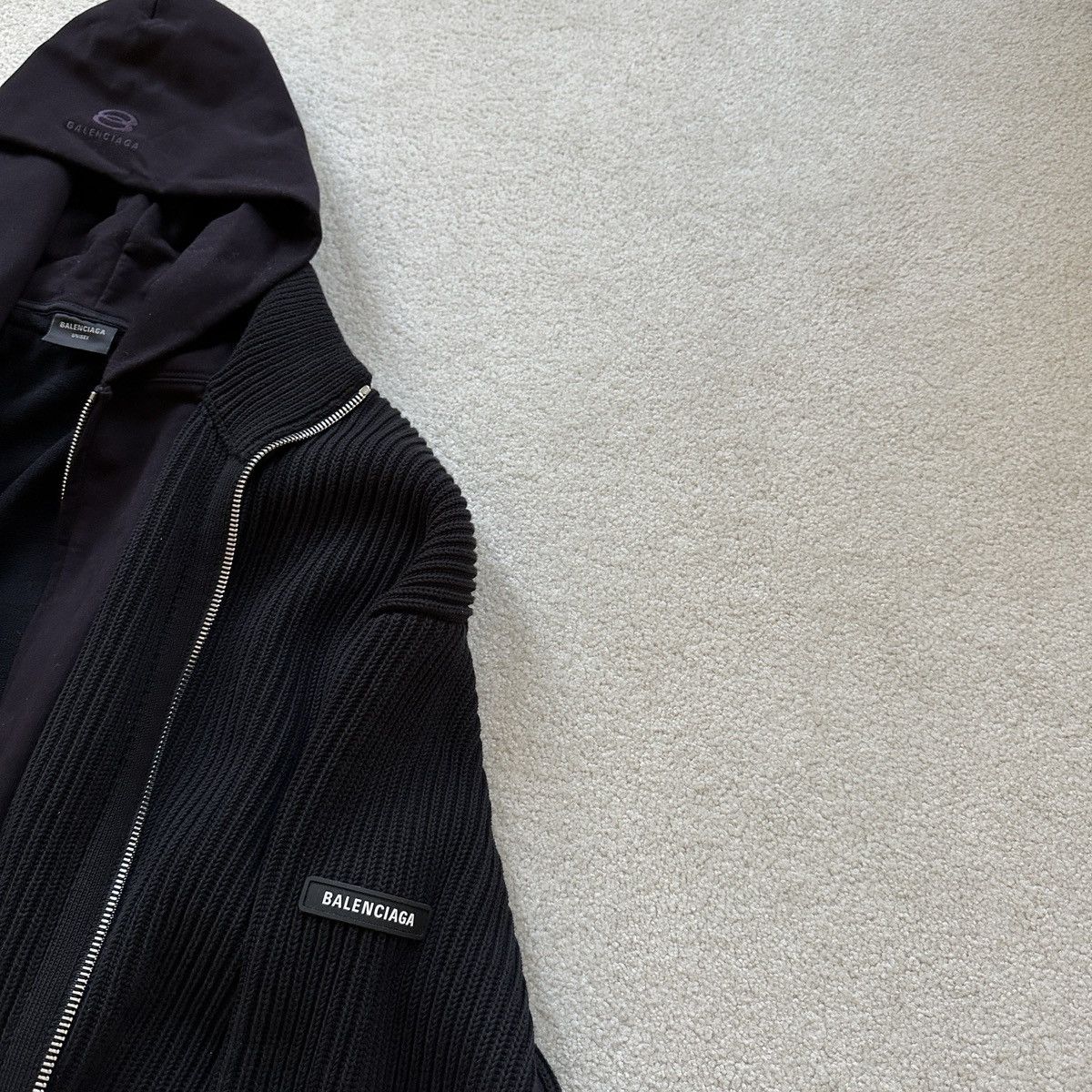 Balenciaga UNITY LAYERED SWEATER HOODIE Size US L / EU 52-54 / 3 - 2 Thumbnail