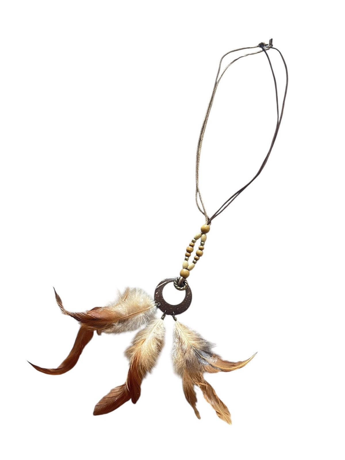 GOA 1990s GOA Ethnic Tribal Feather Necklace Size ONE SIZE - 1 Thumbnail