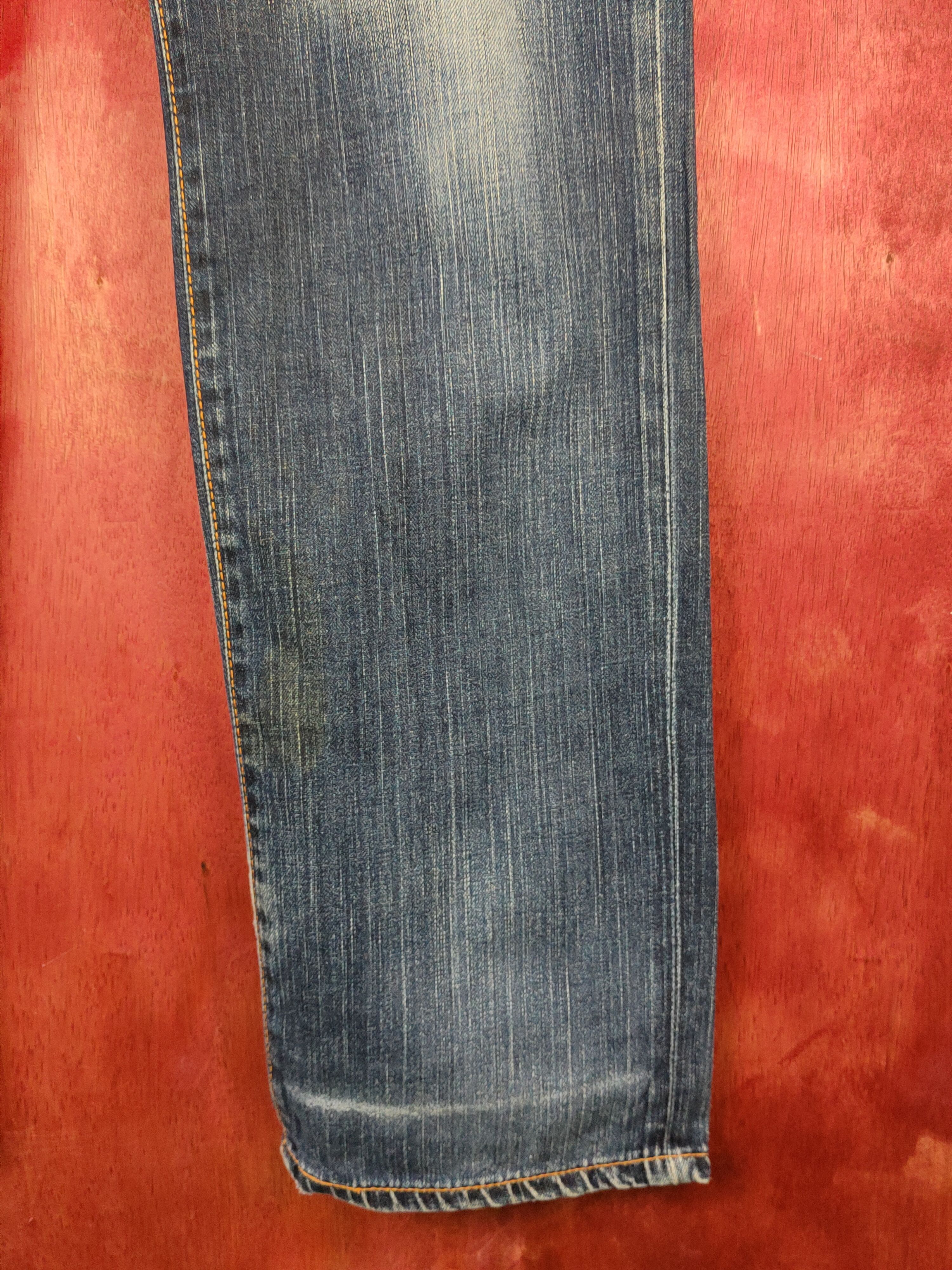 Edwin Edwin Dark Blue Distressed Ripped Jeans #S2198 Size US 31 - 6 Thumbnail