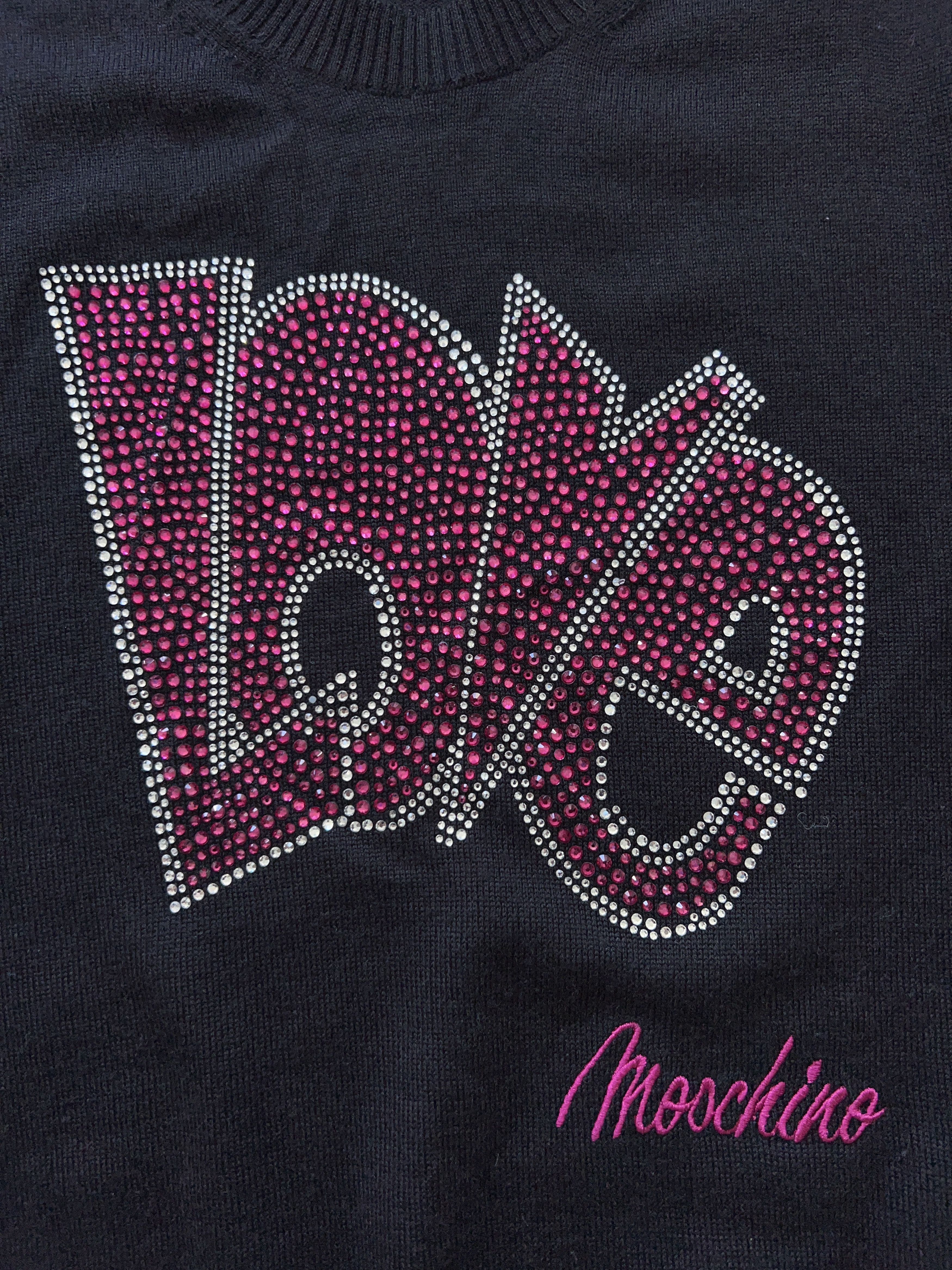 Designer × Love Moschino LOVE MOSCHINO Big Logo Wool Acrylic Sweater Jumper Pullover Size M / US 6-8 / IT 42-44 - 3 Thumbnail