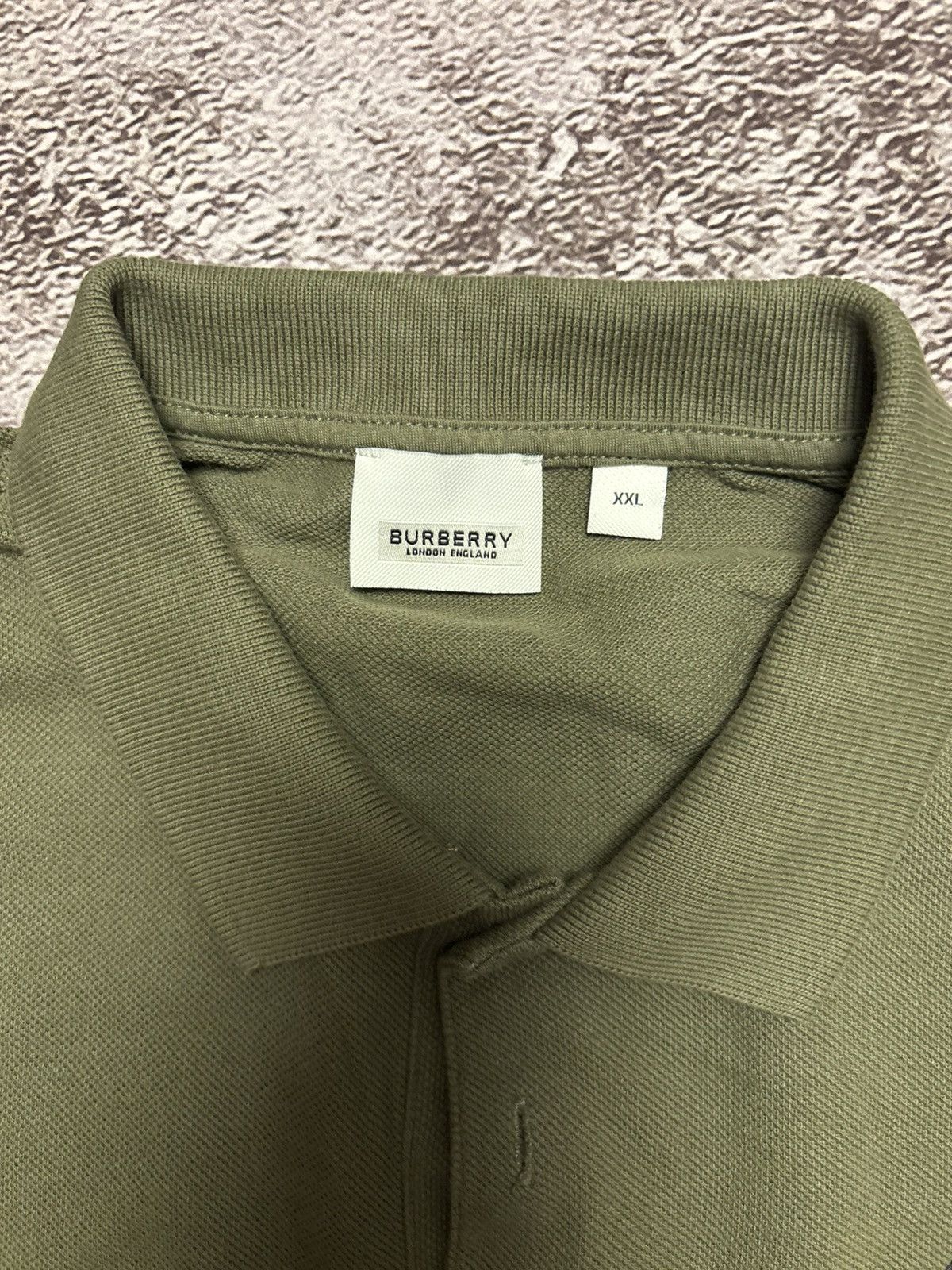 Burberry Burberry Men's Green Eddie Logo Short Sleeve Polo Shirt Size Size US XXL / EU 58 / 5 - 3 Thumbnail
