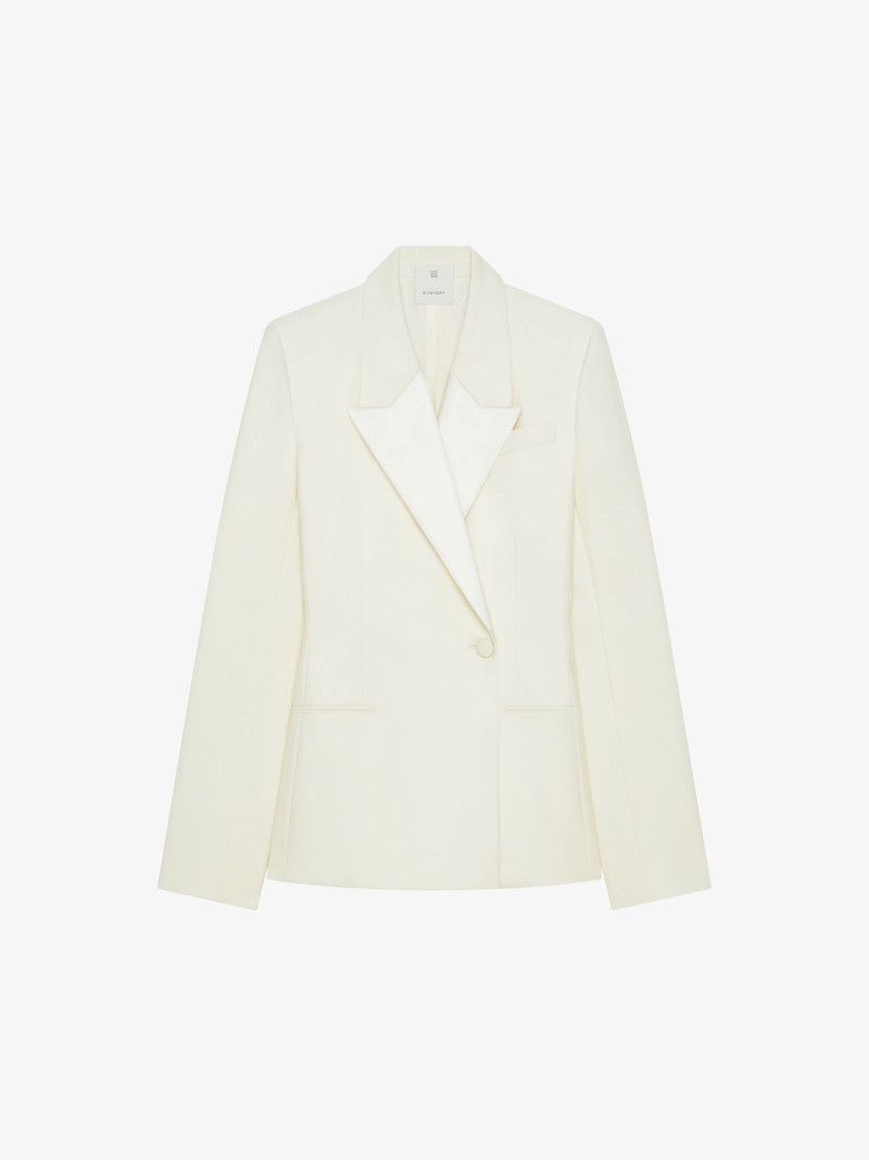 Givenchy o1n1vont0326 Slim Fit Jacket in White Size S / US 4 / IT 40 - 1 Thumbnail