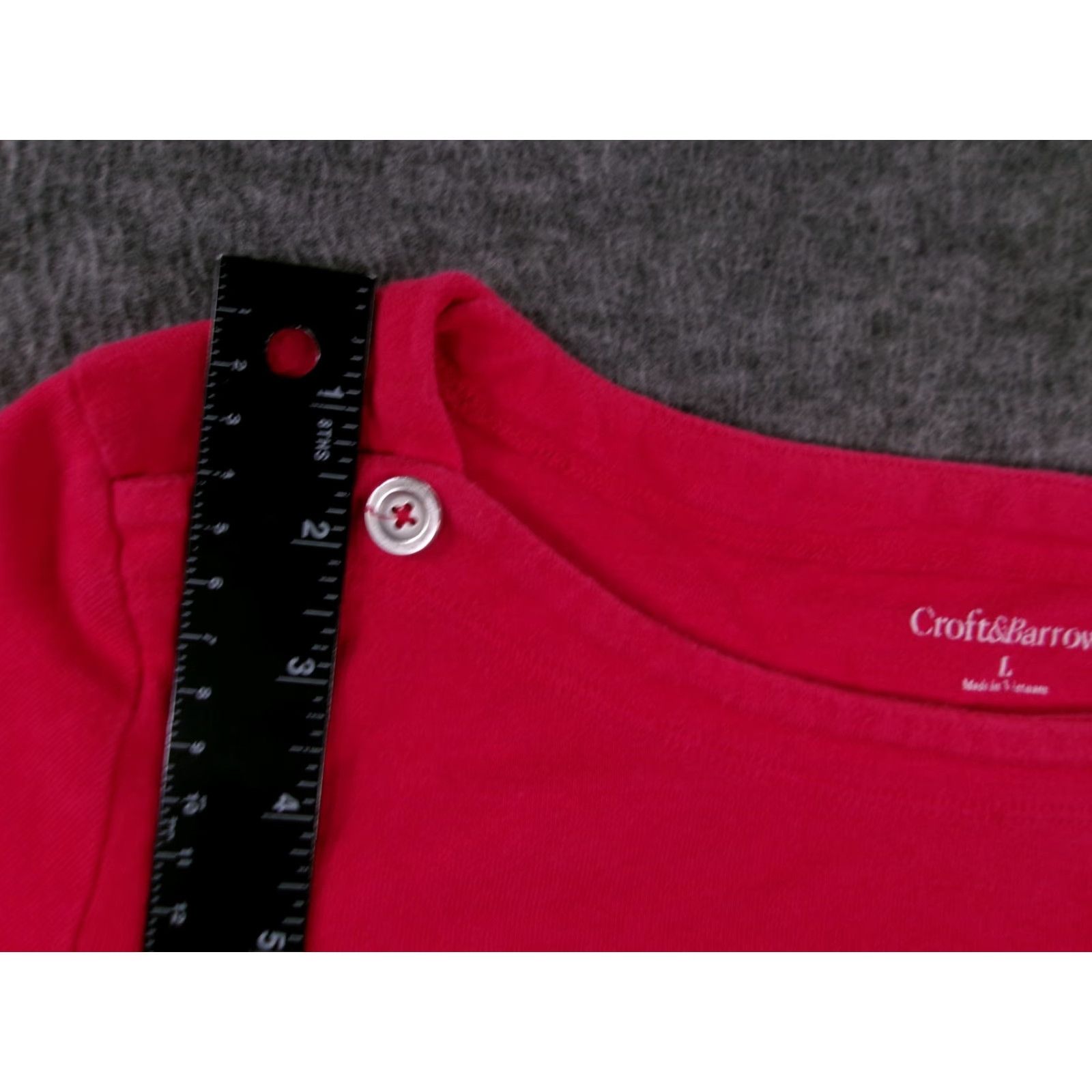 Croft & Barrow Croft & Barrow Top Women L Pink 3/4 Sleeve V-Neck Blouse Basic Everyday Office Casual Workwear Size L / US 10 / IT 46 - 7 Thumbnail