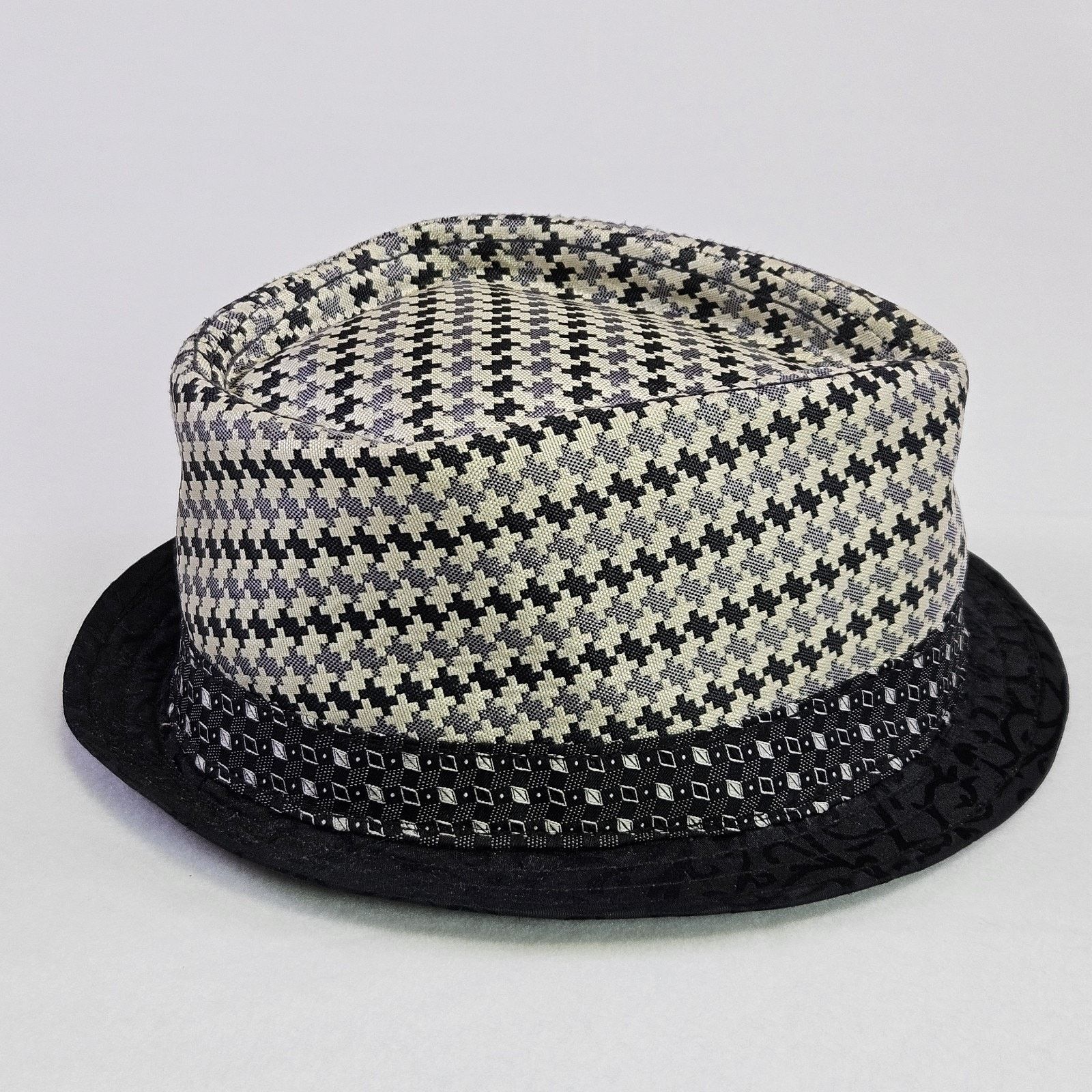 Robert Graham Robert Graham Trilby Fedora 100% Silk Hat Houndstooth Black Size ONE SIZE - 10 Thumbnail