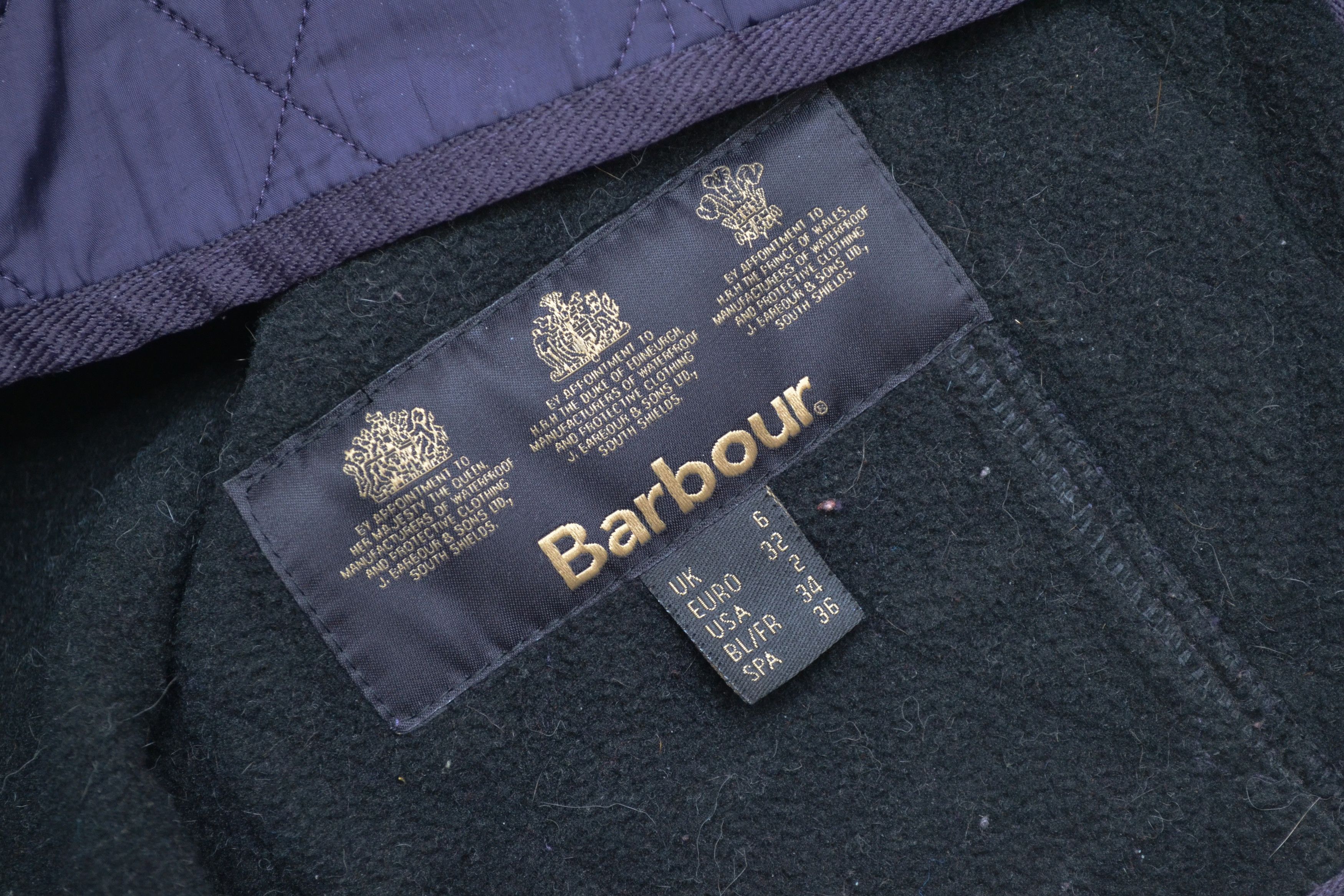Barbour Barbour International Quilted Women’s Purple Belted Jacket Size XS / US 0-2 / IT 36-38 - 7 Thumbnail