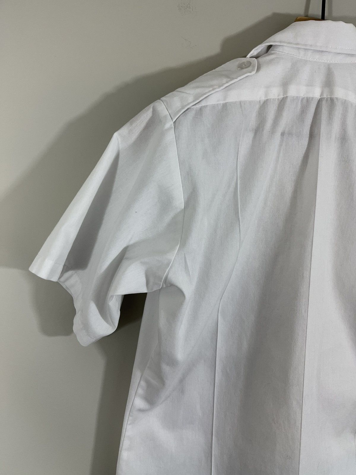Vintage French Pilot Epaulette Military Pleated Shirt Size US M / EU 48-50 / 2 - 12 Thumbnail