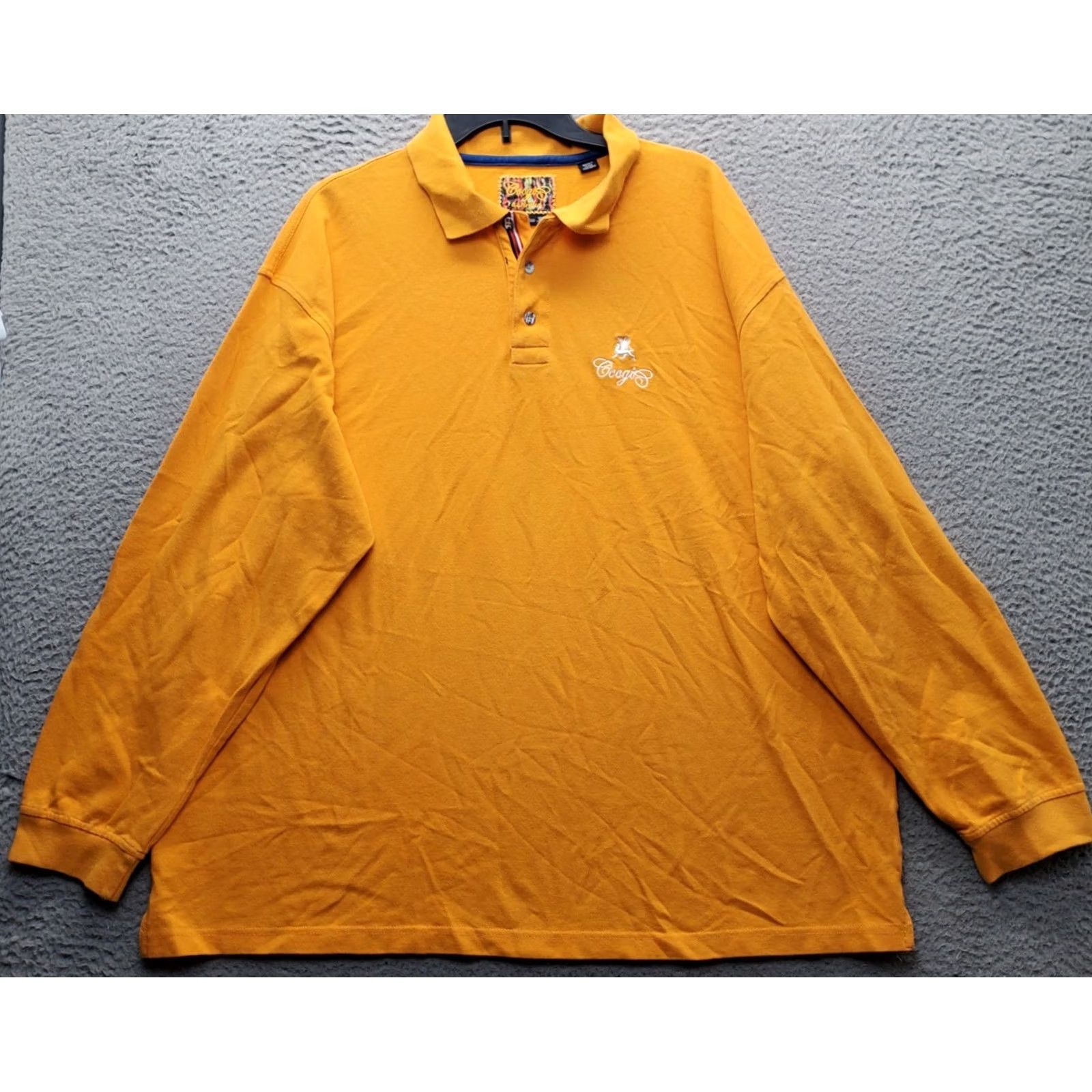 Coogi Coogi Australia Polo Shirt Men 3XL Yellow Classic Fit Long Sleeve Collar Popover Shirt Mens 3XL Yellow Classic Fit Polo Size US XXL / EU 58 / 5 - 2 Thumbnail
