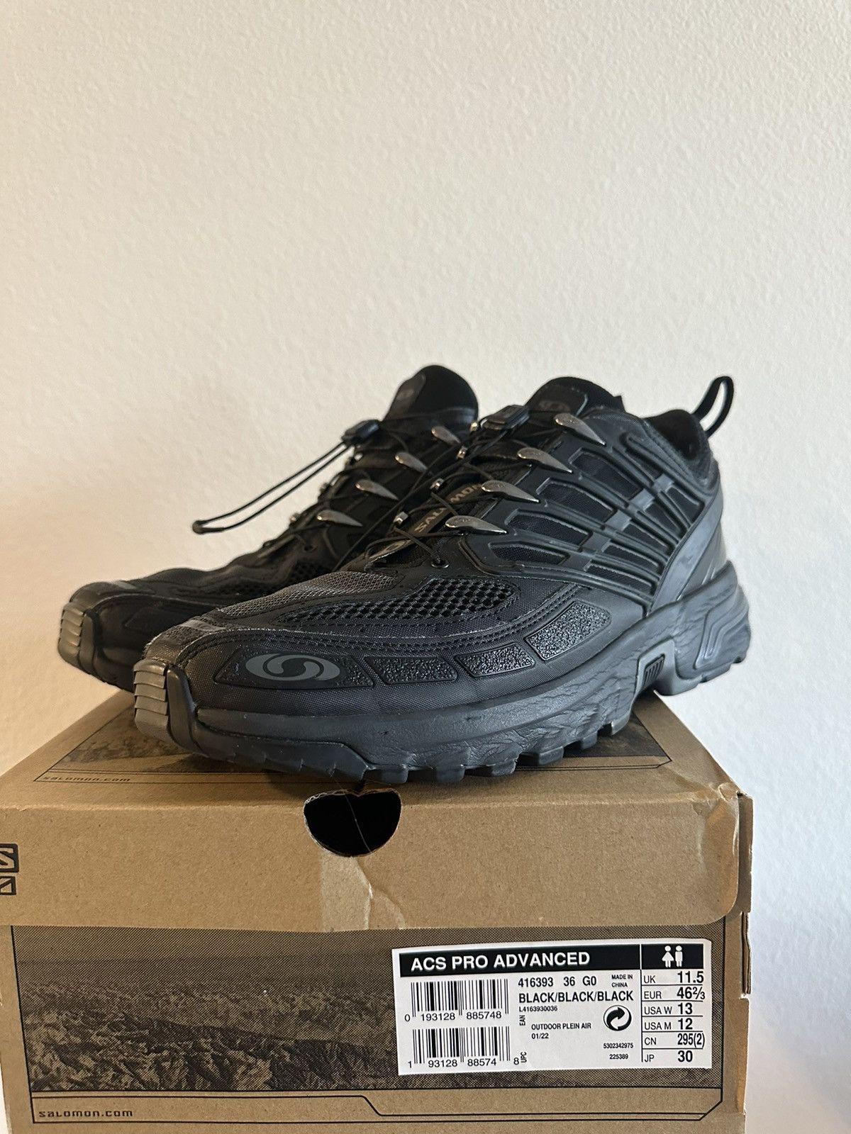 image of Salomon Acs Pro Advanced Shoes in Black, Men's (Size 12)