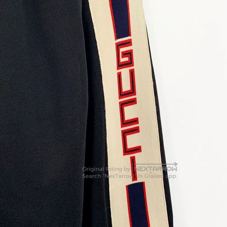 Gucci Gucci Black side striped logo stand-up collar zipper long- Size US L / EU 52-54 / 3 - 4 Thumbnail