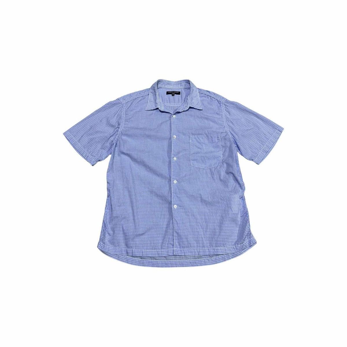 Comme des Garcons Homme 🔥Archived 2003 Vintage CDG Homme Check Shirt Wrinkled Stitch Size US M / EU 48-50 / 2 - 1 Thumbnail