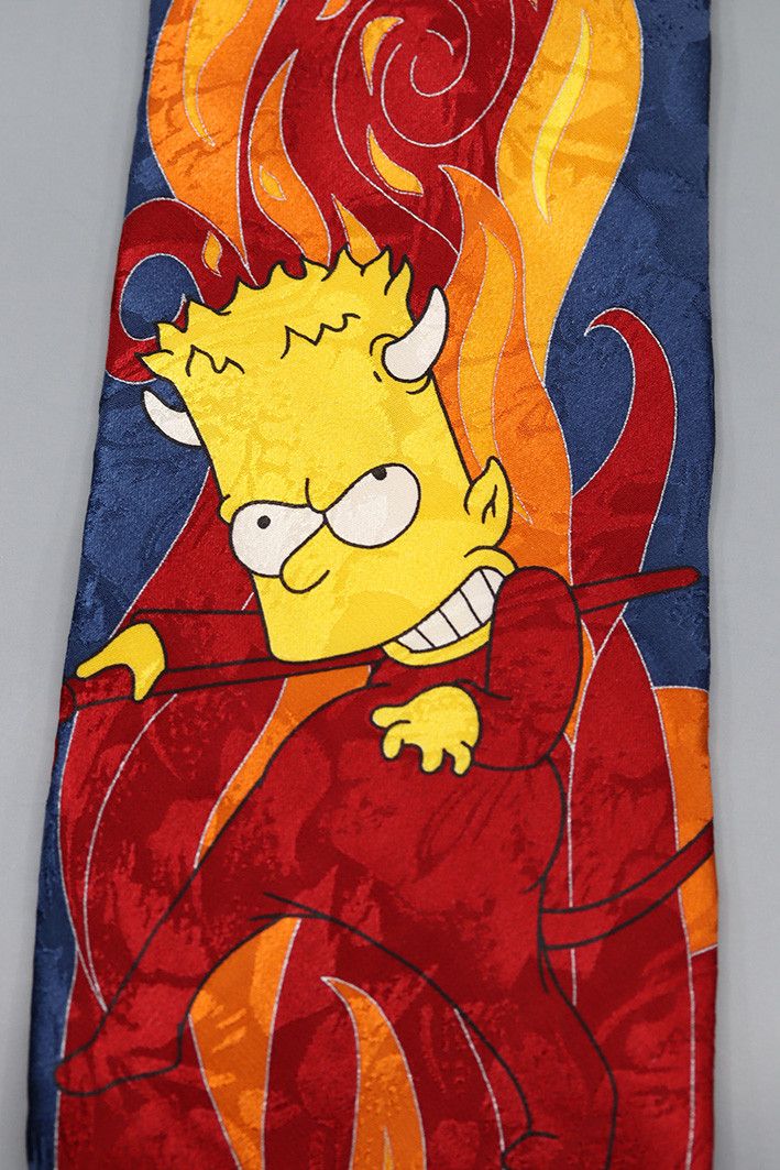 Other Vintage 2000 Bart Simpson Devil Tie – 100% Silk Size ONE SIZE - 5 Thumbnail