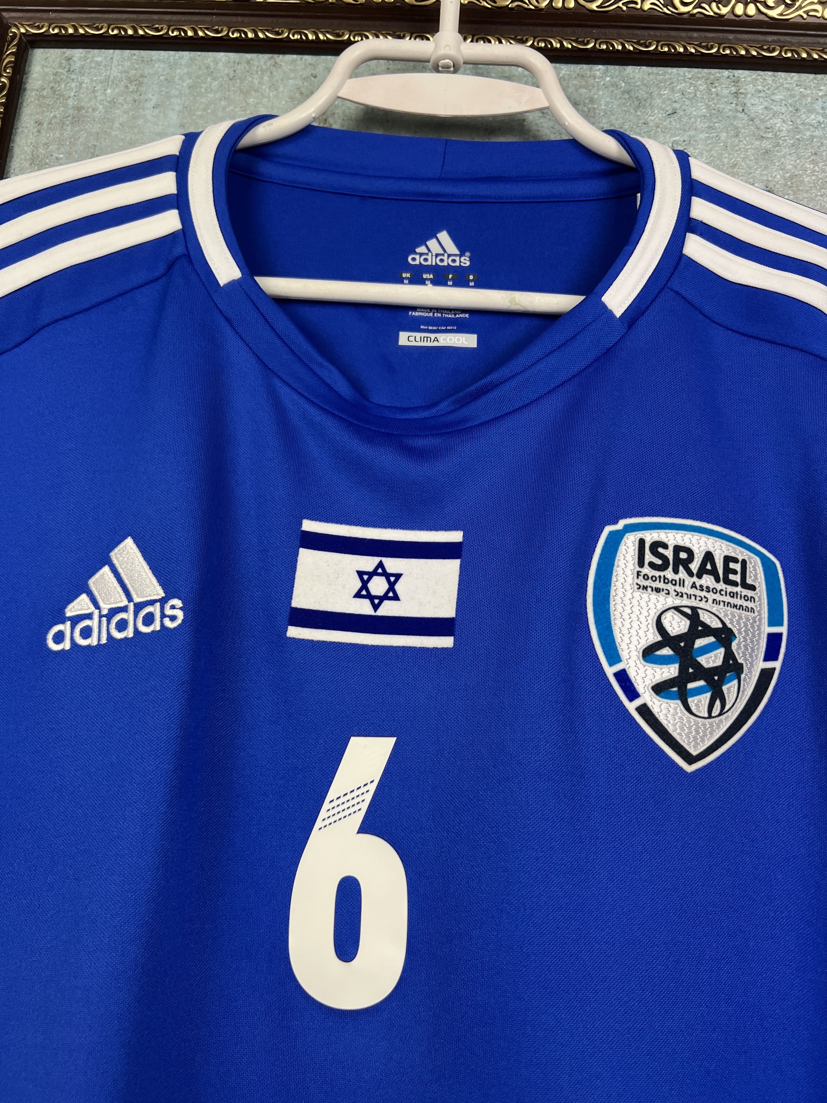 Adidas Israel football shirt Long Sleeve Player #6 Natkho Jersey Size US M / EU 48-50 / 2 - 3 Thumbnail