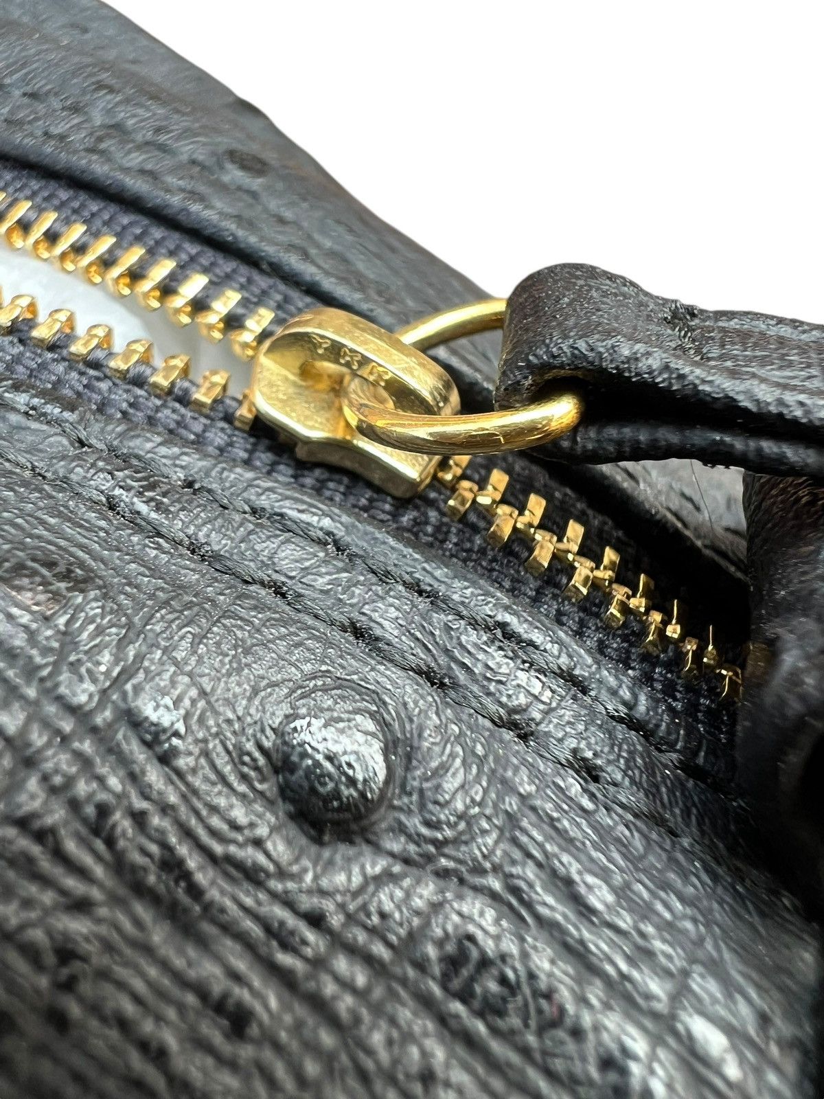 Leather Vintage GK Japan Leopard Ostrich Leather Bag Size ONE SIZE - 20 Thumbnail