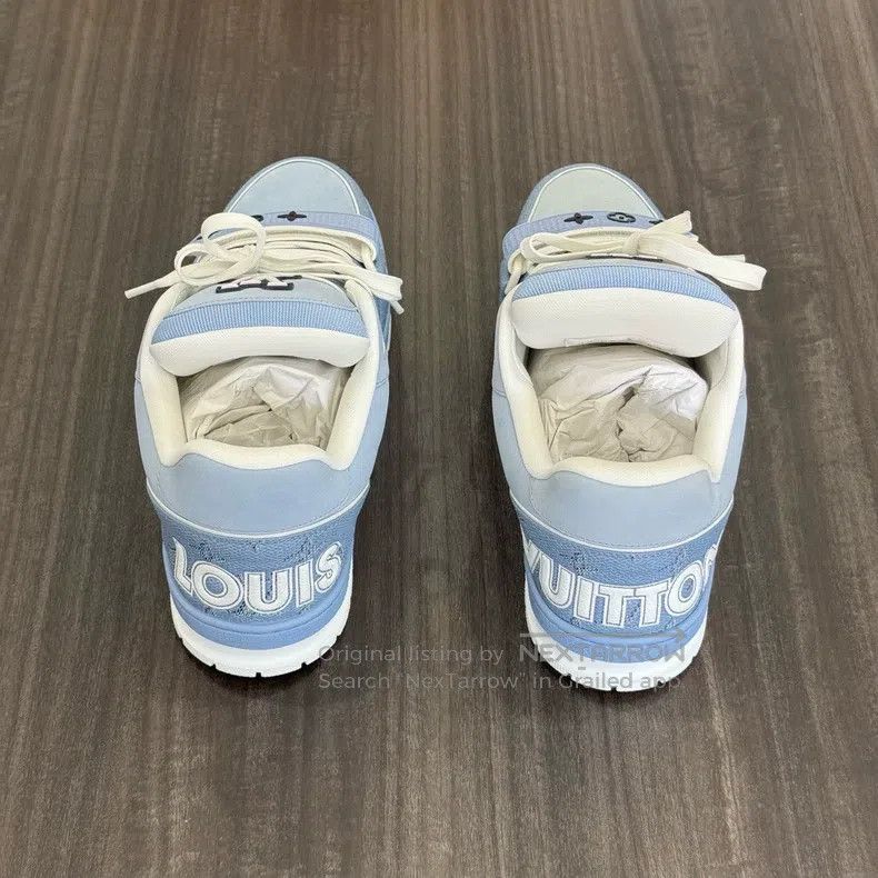 Louis Vuitton Louis Vuitton Trainer Blue Velcro shoes Size US 8.5 / EU 41-42 - 6 Thumbnail