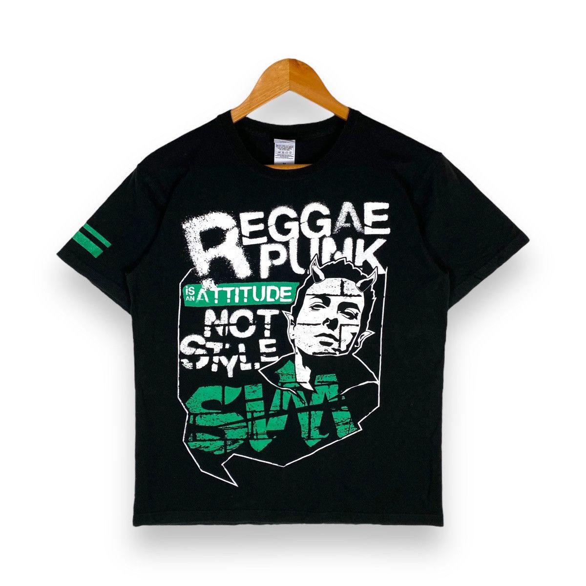 image of Band Tees x Rock Band Sim Japan Reggae Punk Band 10 Years Deep Tour Tee in Black (Size Medium)