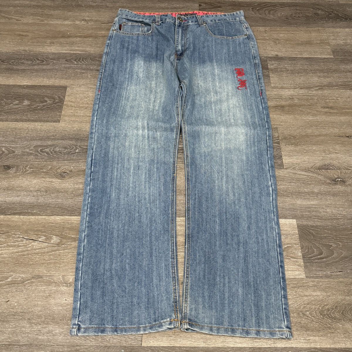 JNCO × Southpole × Vintage Vintage bare Fox baggy Southpole JNCO style embroidered Jean Size US 36 / EU 52 - 2 Thumbnail