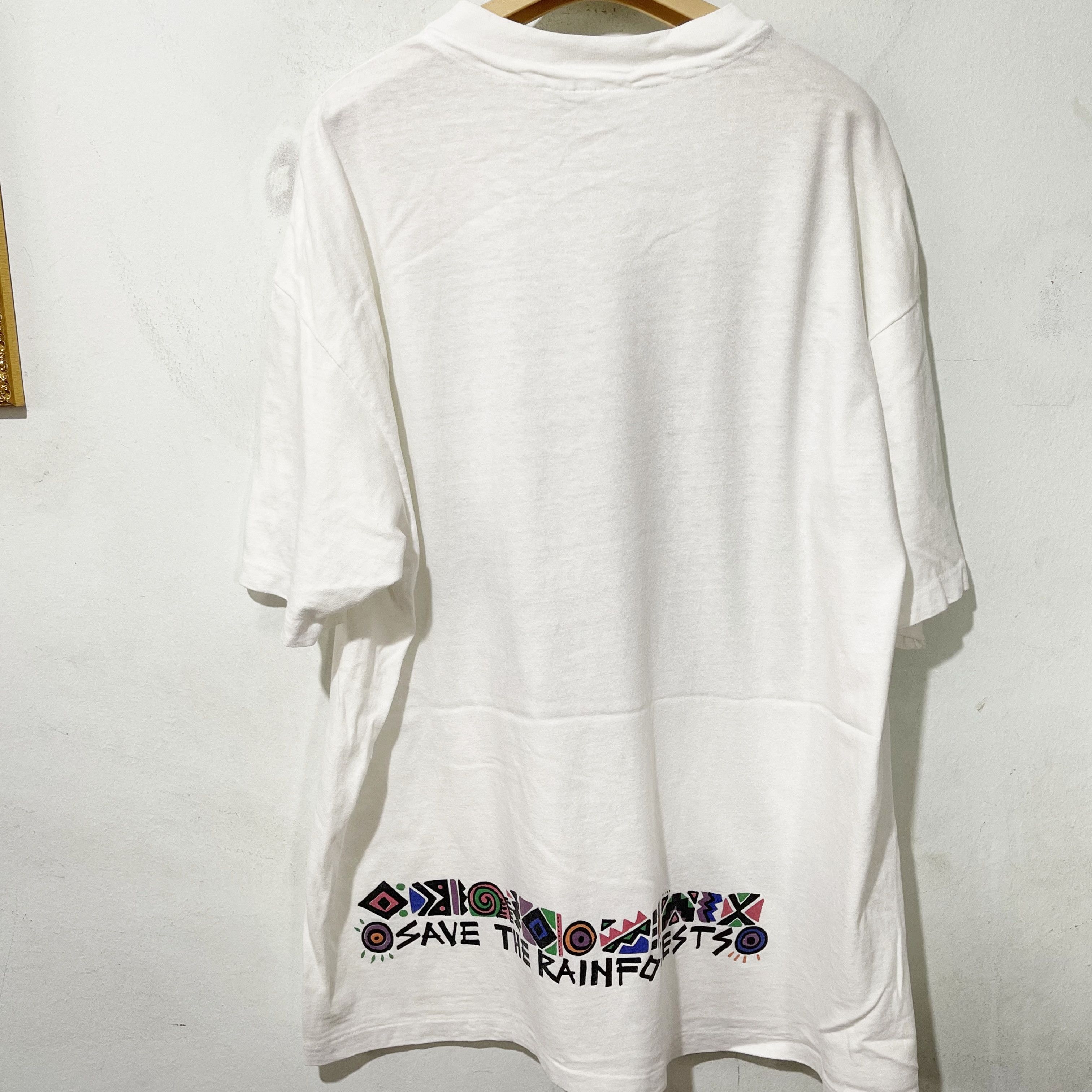 Vintage Vintage 90s Save the Rainforest Shirt Size US XL / EU 56 / 4 - 3 Thumbnail