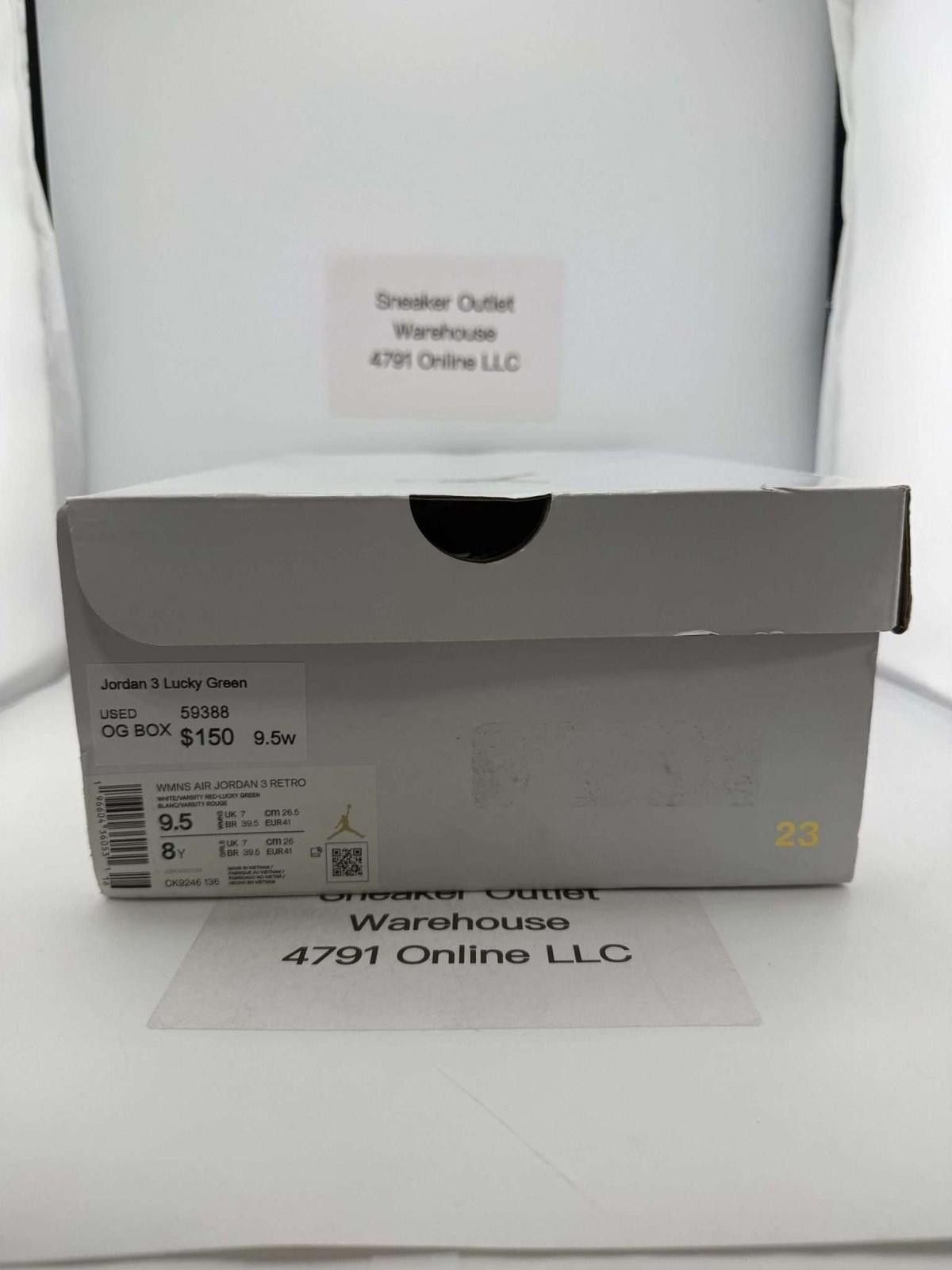 Jordan Brand og box Jordan 3 Lucky Green 9.5W Used OG Box Size US 9.5 / IT 39.5 - 6 Thumbnail