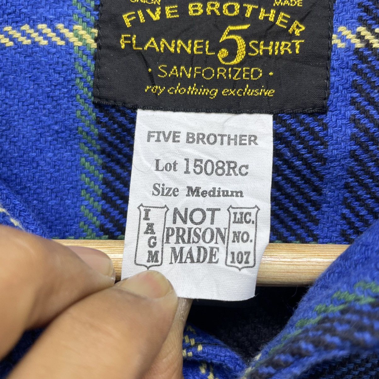 FiveBrother 💥Vintage Five Brother Checked Flannel Single Pocket Jacket Size US M / EU 48-50 / 2 - 3 Thumbnail