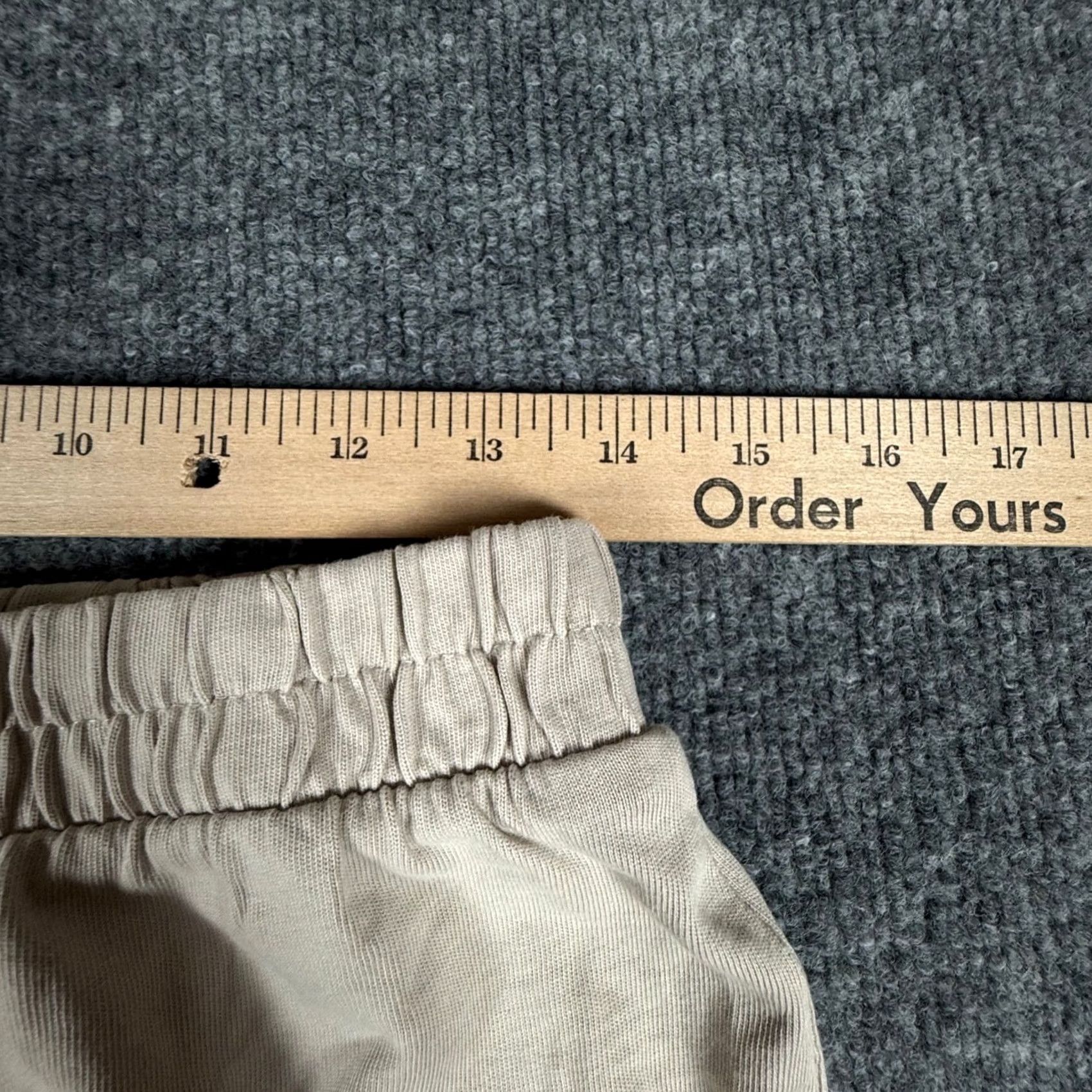 Zara ZARA Cargo Pants Womens Beige Wide-Leg Elastic Waist Casual Relaxed Fit Boho Pants - Zara Ladies Knit Cotton Size 36" / US 14 / IT 50 - 4 Thumbnail