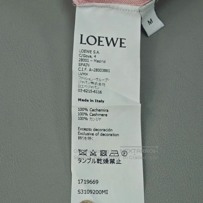 Loewe Loewe Pink silver thread embroidered logo cashmere sweater Size M / US 6-8 / IT 42-44 - 6 Thumbnail