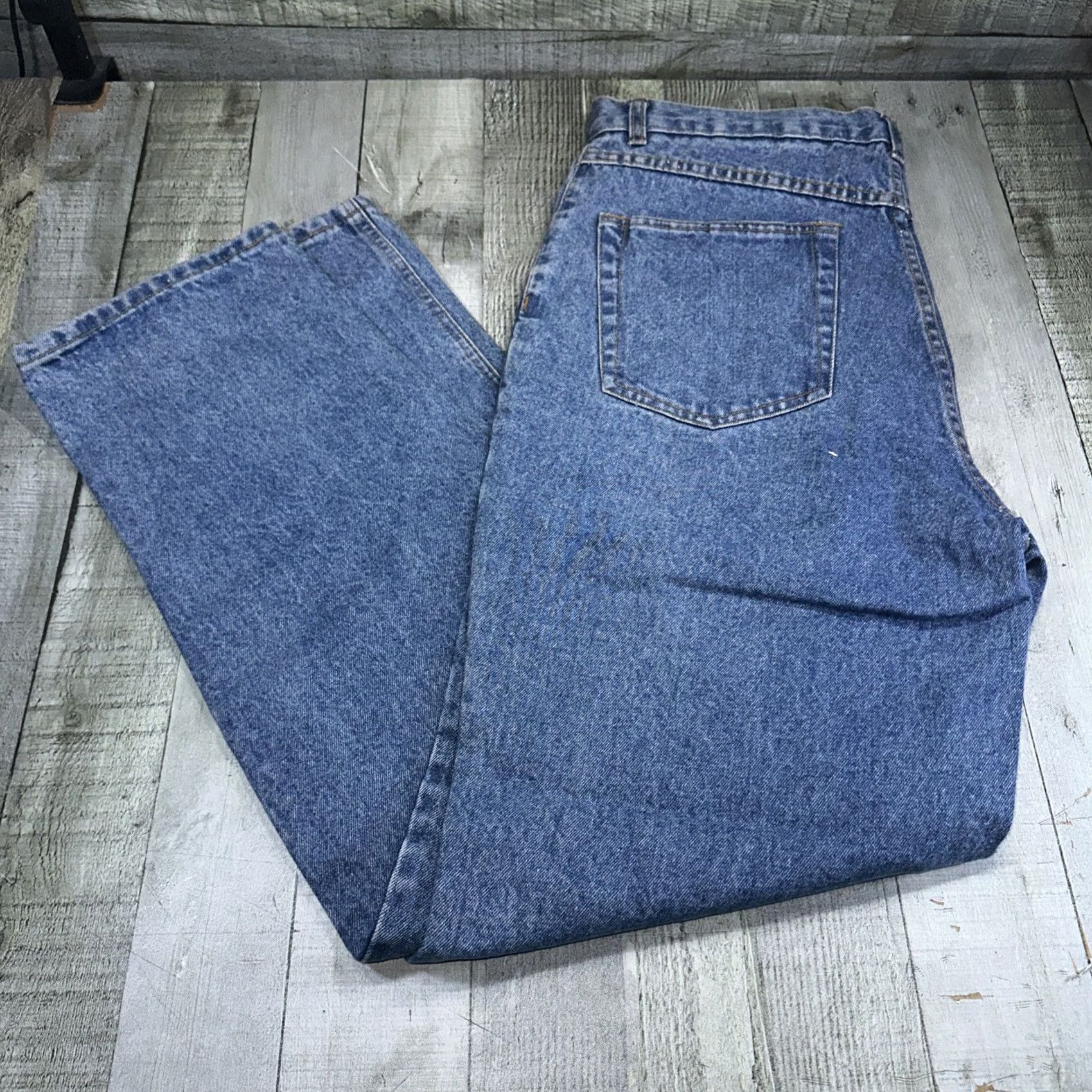 Vintage VINTAGE 90’s MGR Jeans Wide-Leg Taper Mens 34 Blue 32in 90s Deadstock Size US 34 / EU 50 - 8 Thumbnail