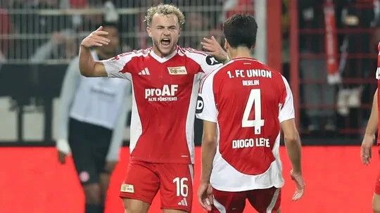 Adidas FC UNION BERLIN 2024 2025 HOME FOOTBALL SHIRT SOCCER JERSEY Size US L / EU 52-54 / 3 - 9 Thumbnail
