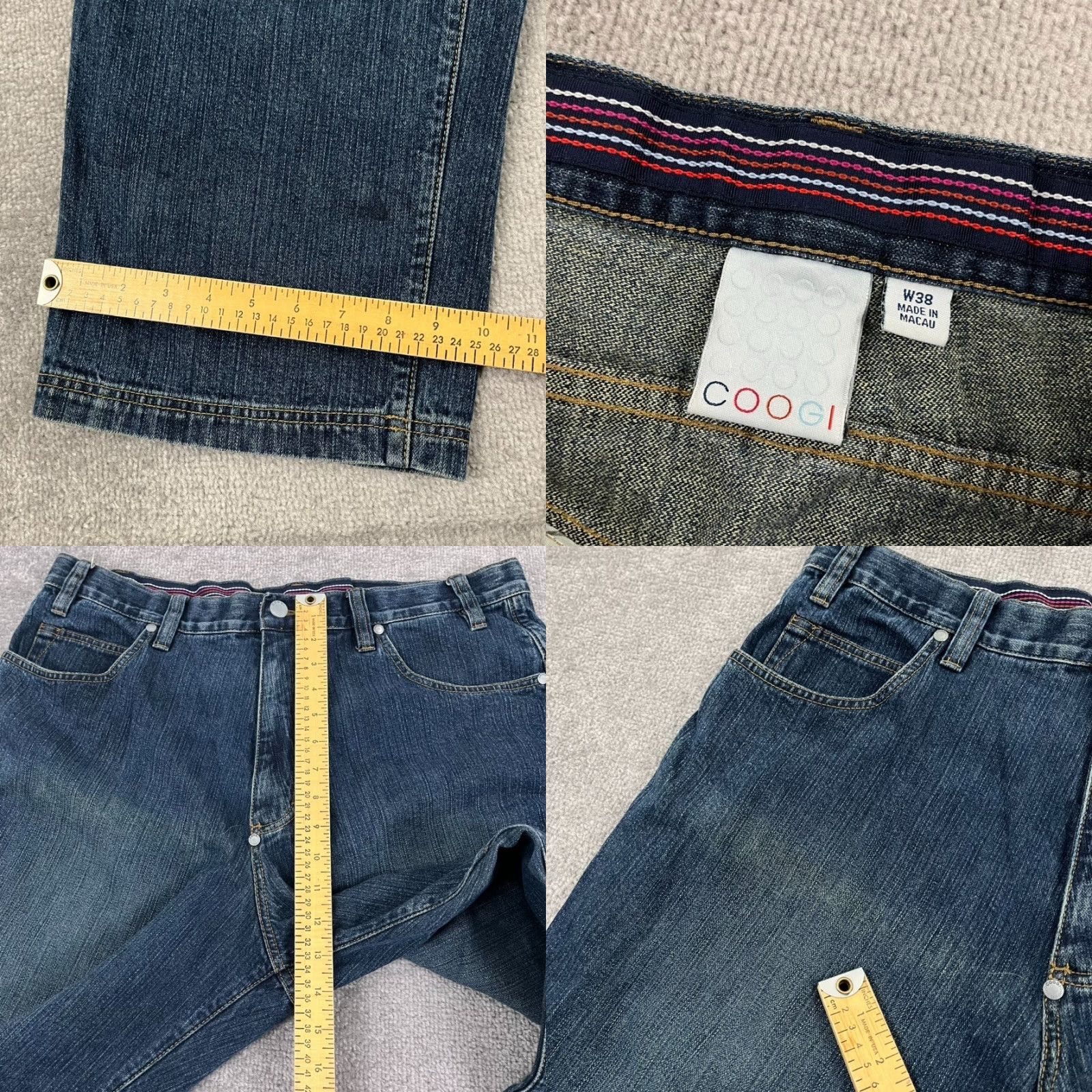 Coogi VINTAGE COOGI Jeans 38 x 32 Blue Denim Wide-Leg Baggy 10" Skater Hip Hop 90s Mens Size US 38 / EU 54 - 8 Thumbnail