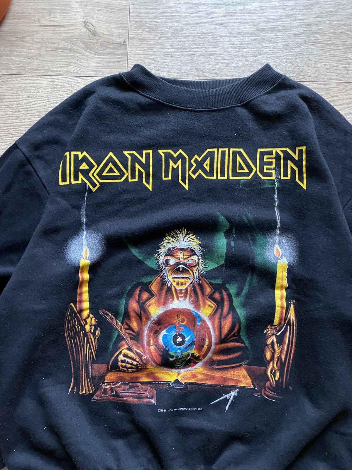 Iron Maiden × Vintage vintage 1988 Iron Maiden Seventh Son world tour crewneck Size US M / EU 48-50 / 2 - 4 Thumbnail