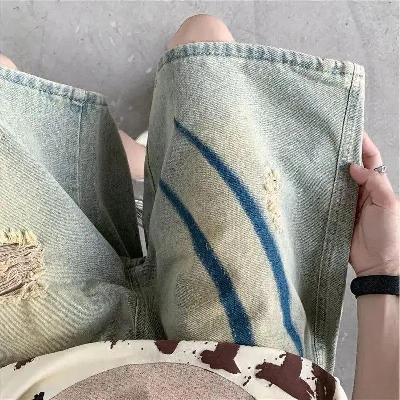 Japanese Brand Straight high street ripped denim shorts Size US 32 / EU 48 - 2 Thumbnail