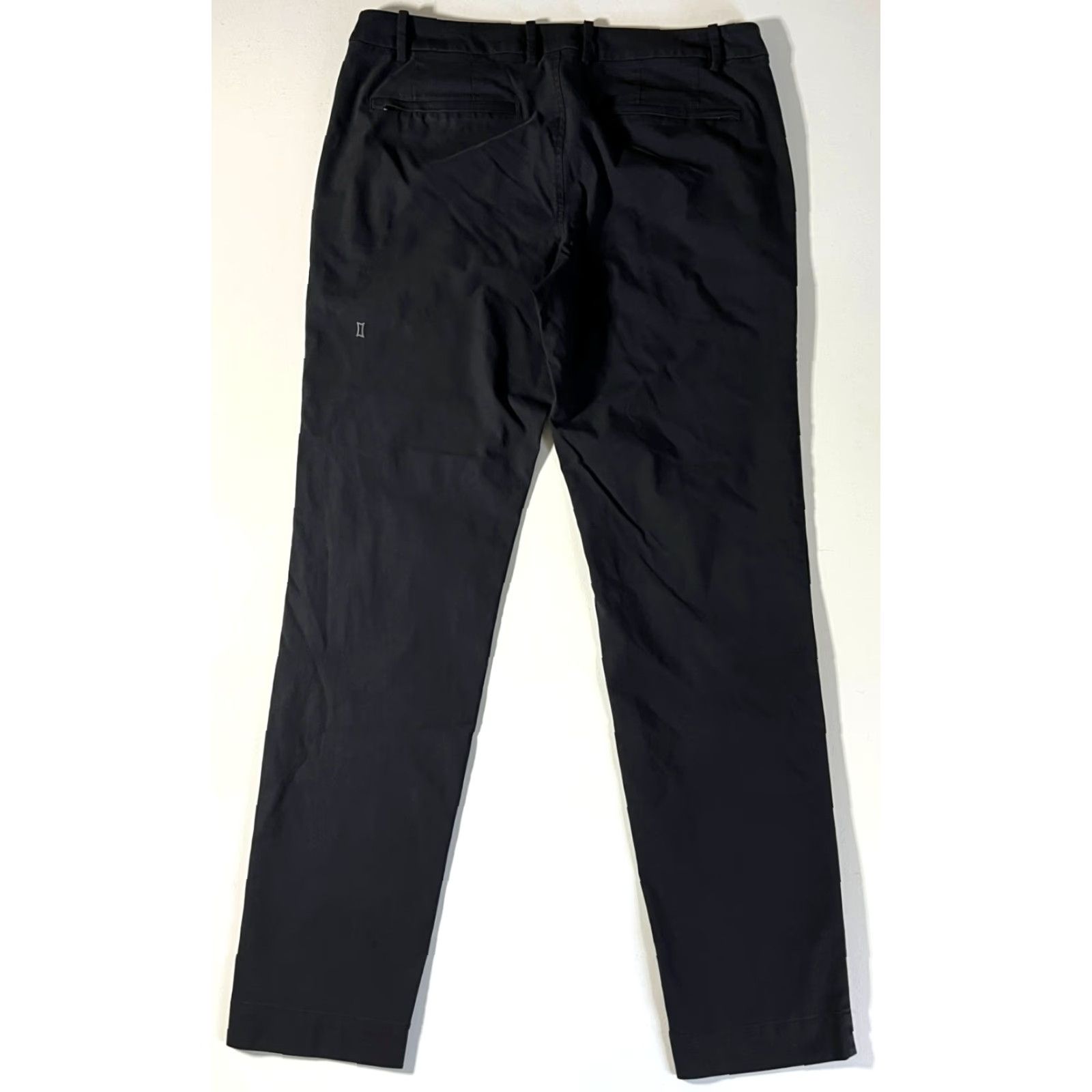 Vintage Kit and Ace Men's Chino Pants 34 Black Cotton Blend Stretch Flat Front Belt Loops Zip Inseam 32 Regular Straight Pockets City Preppy Style Men’s Pants Size US 34 / EU 50 - 2 Thumbnail