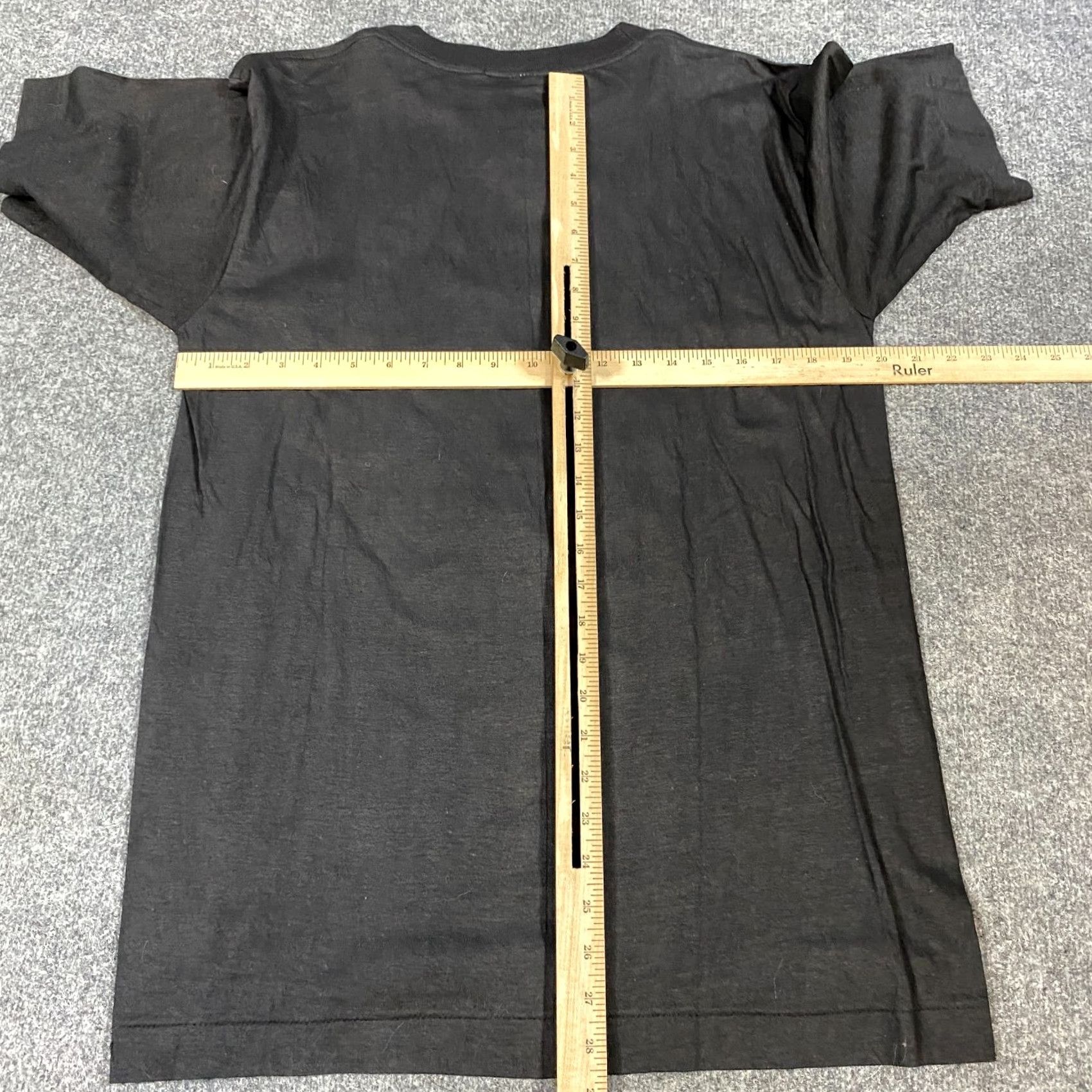 Vintage VINTAGE American Vintage Womens T-Shirt One Size Black USA Made Old Stock Sequin Embellished Crew Neck Short Sleeve Size ONE SIZE - 4 Thumbnail