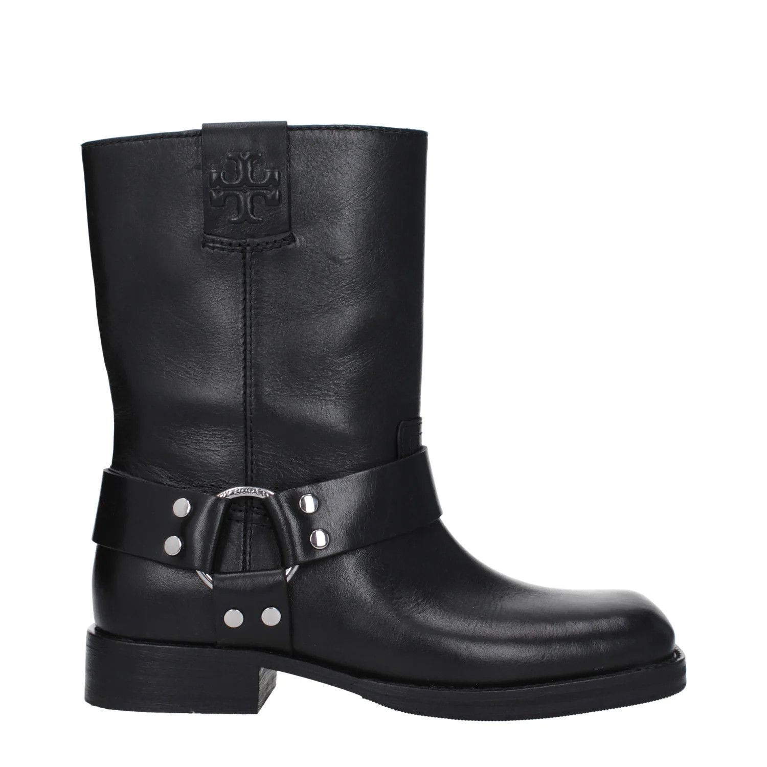Tory Burch ob1o1e1124 Leather Ankle Boots in Black Size US 6 / IT 36 - 1 Thumbnail