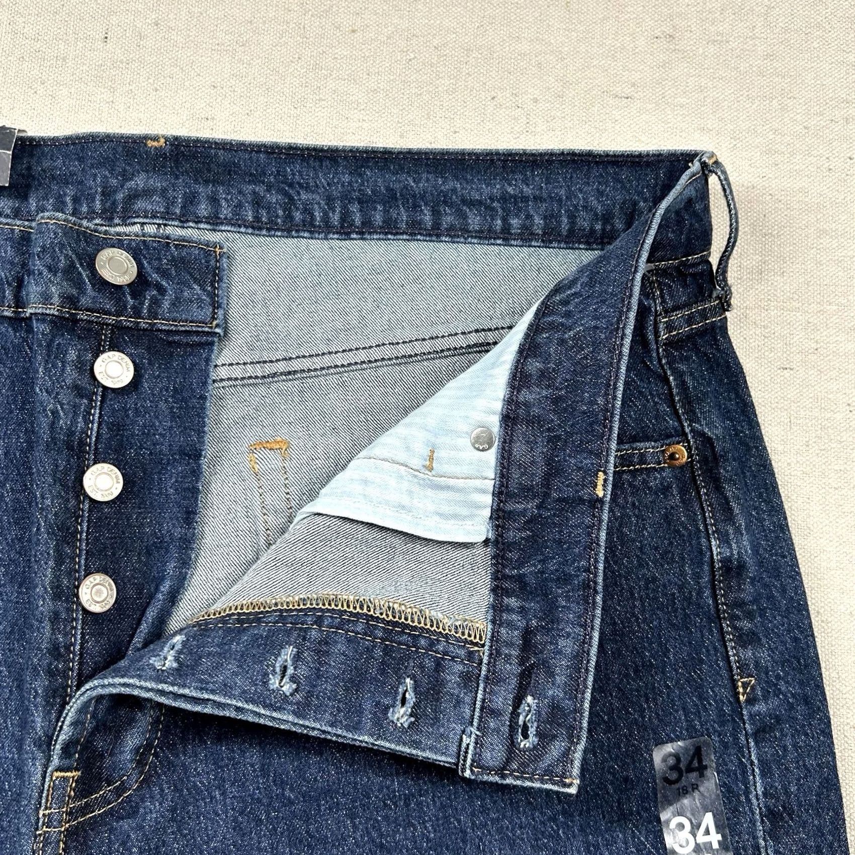 Gap Gap Jeans Womens 34 18R Cheeky Straight High Rise Indigo Button Fly Ankle Jeans Womens XS-34? Size 24" / US 00 / IT 34 - 3 Thumbnail