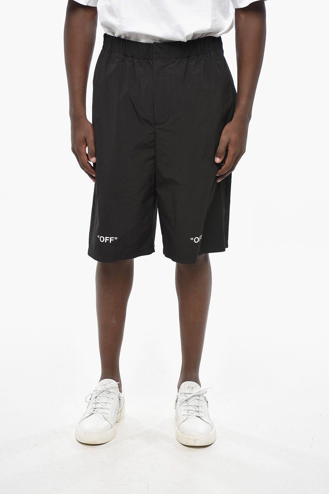 Off-White og1mm1025 Nylon Off Quote Short in Black Size US 28 / EU 44 - 1 Thumbnail