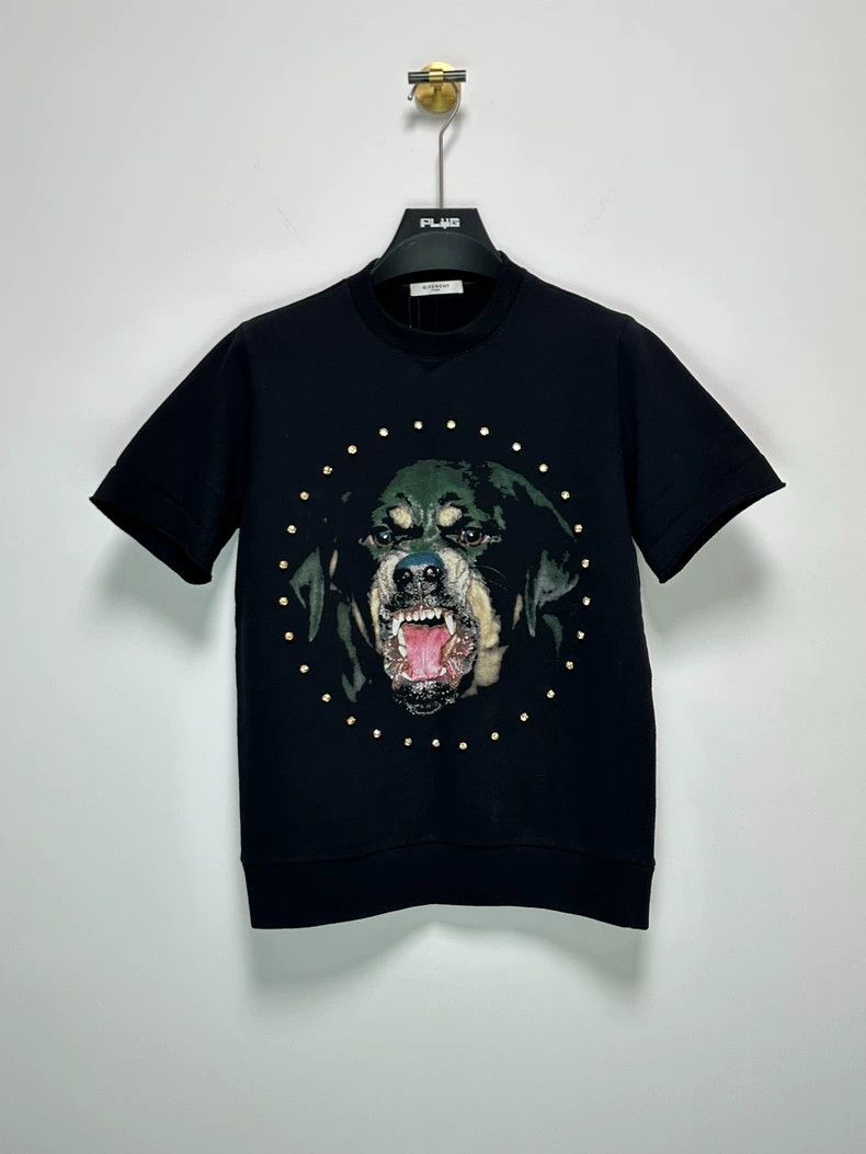 Givenchy Givenchy Rottweiler Dog Head Short Sleeve Sweatshirt - dmc ...