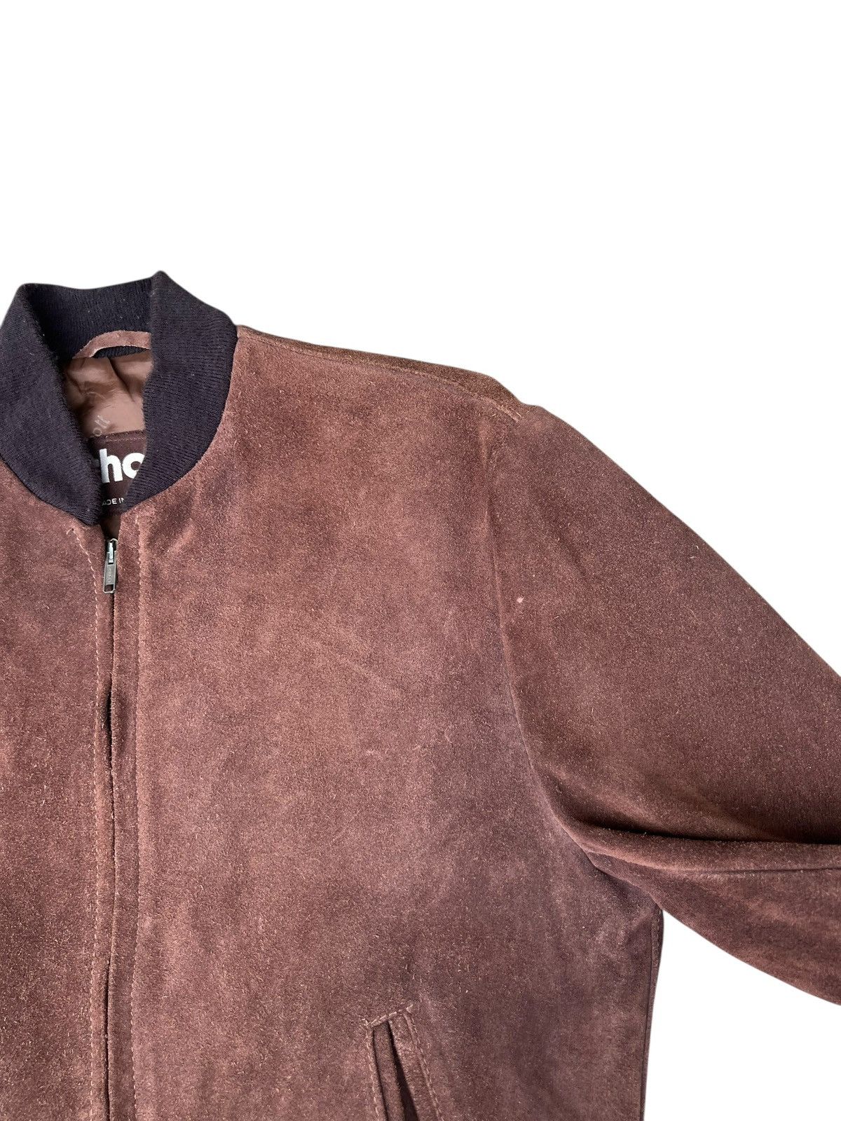 Schott 80s Schott Brown Suede Leather Bomber Jacket Size US L / EU 52-54 / 3 - 9 Thumbnail