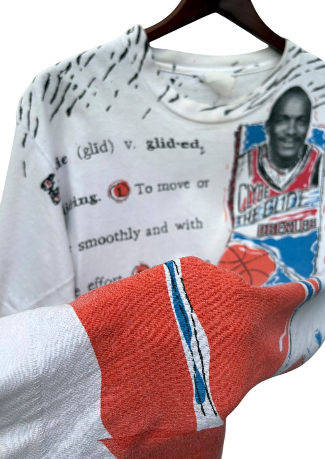 NBA Vintage Clyde Drexler NBA All Over Print Graphic Shirt Size US S / EU 44-46 / 1 - 4 Thumbnail