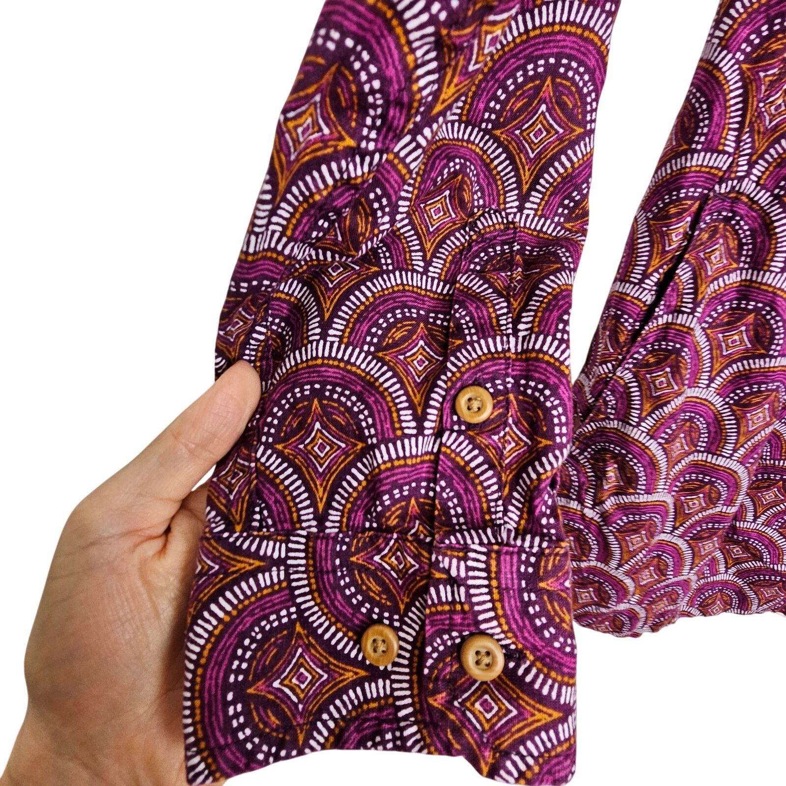 Duluth Trading Company Duluth Trading Co Tunic Top Women L Purple Patterned Artisan Size L / US 10 / IT 46 - 5 Thumbnail