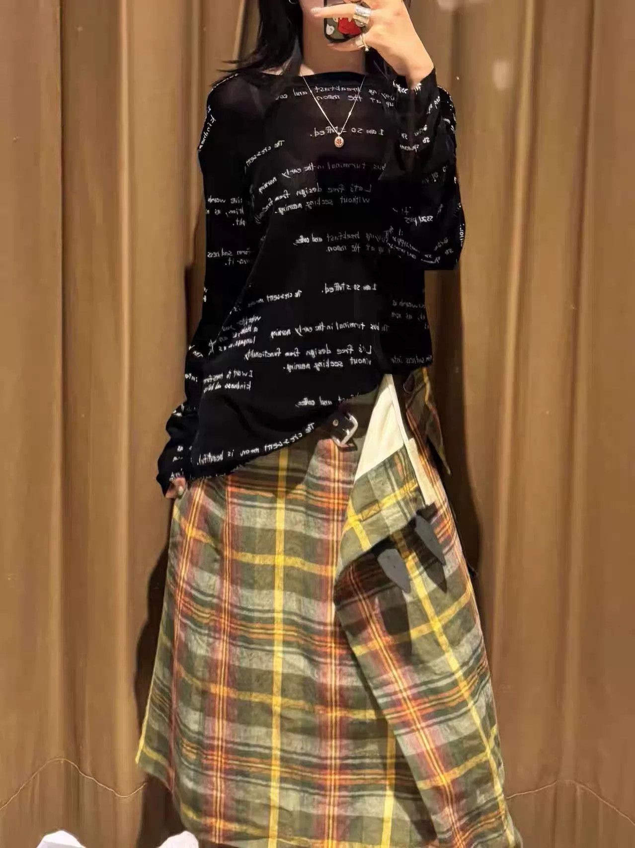 Japanese Brand Velvet Mesh Layering Top Size M / US 6-8 / IT 42-44 - 1 Preview
